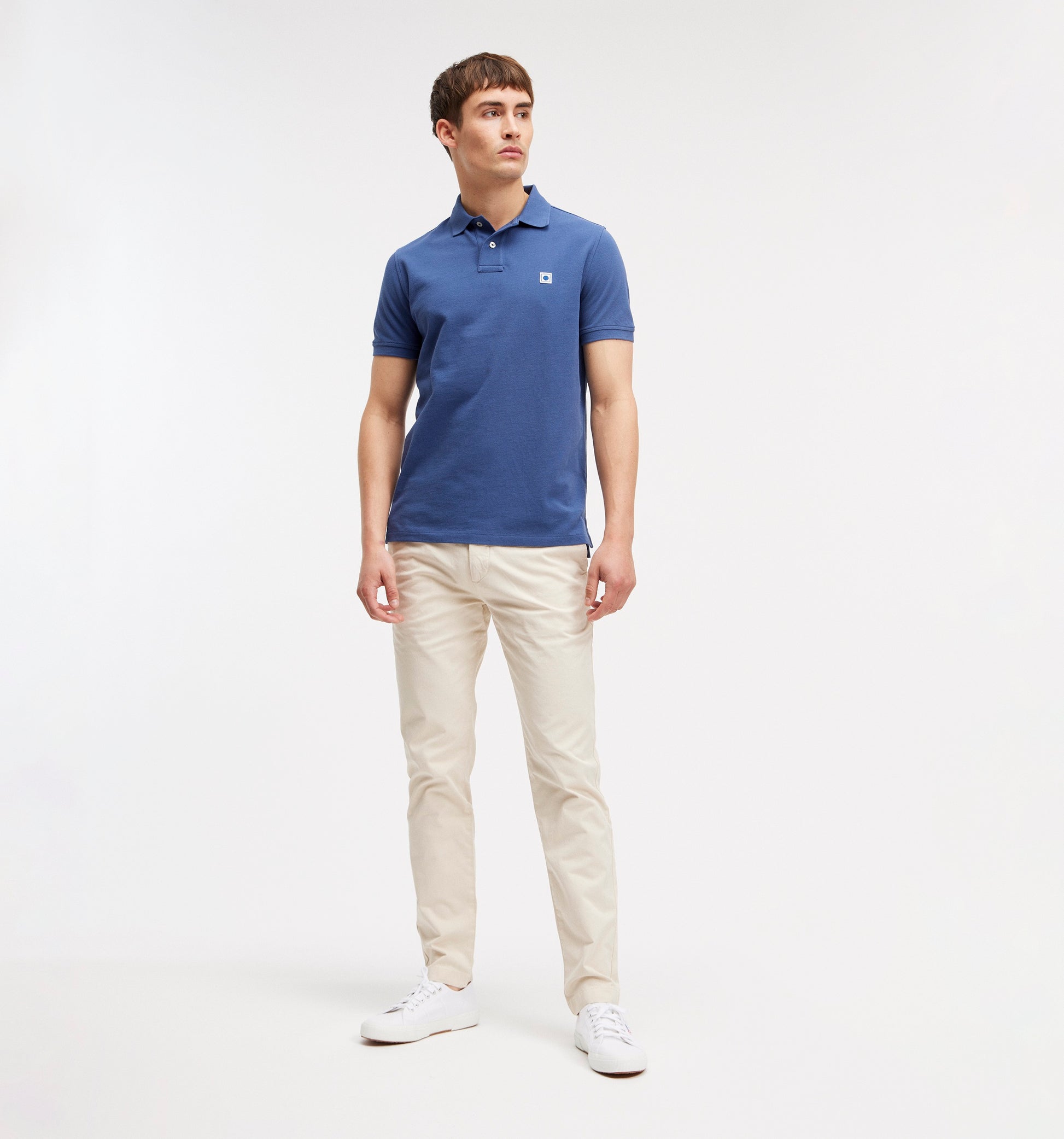 The Rene - Pique Polo In Indigo From King Essentials