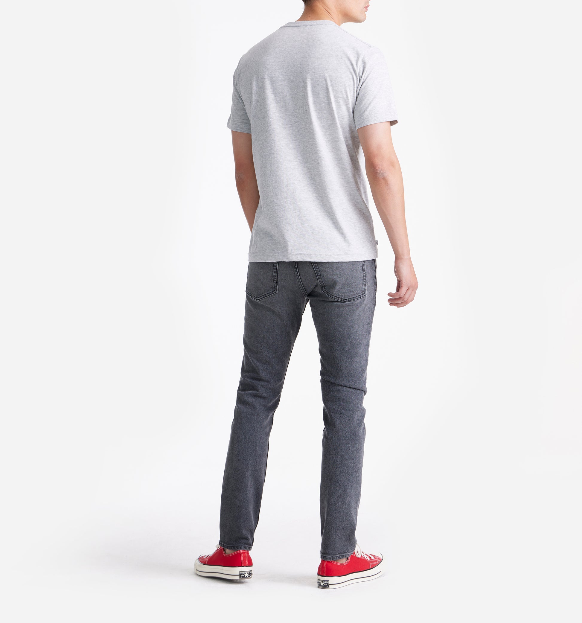 The Steve - Basic Cotton T-shirt In Grey HTR From King Essentials