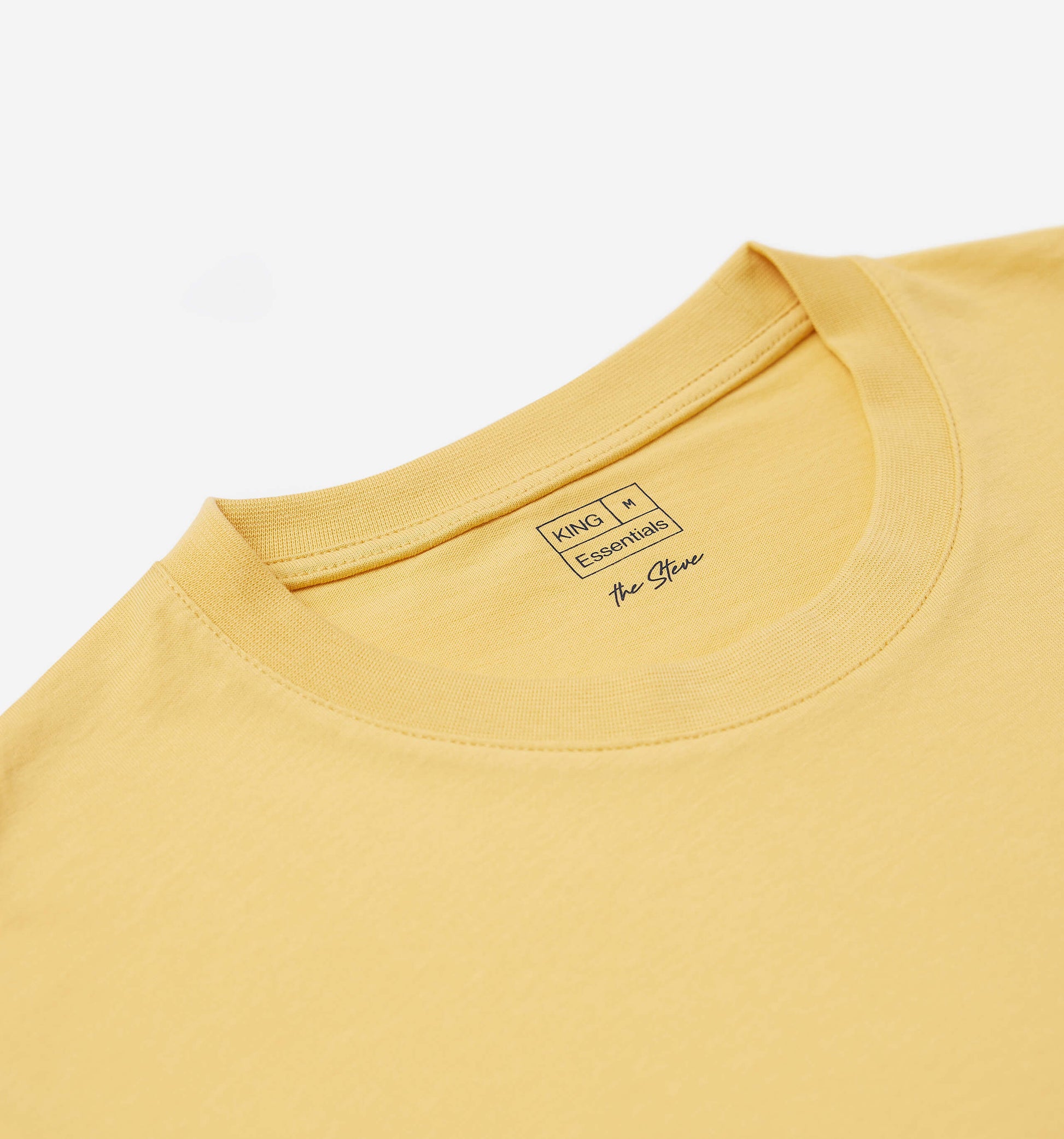The Steve - Basic Cotton T-shirt In Dark Yellow From King Essentials