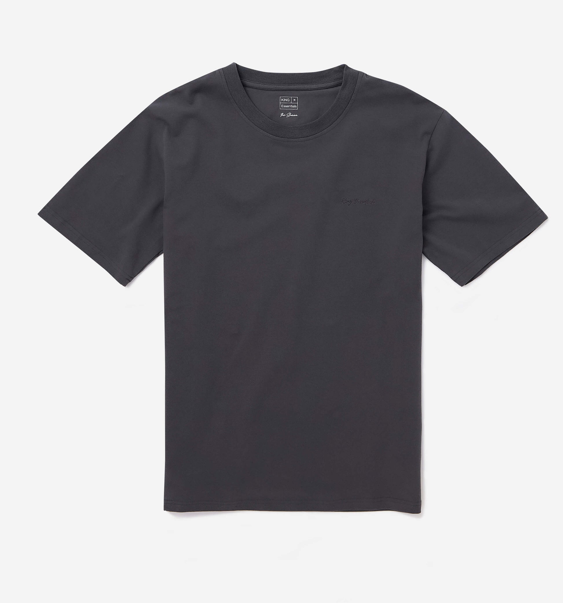The Shawn - Logo Crewneck T-shirt In Dark Grey From King Essentials