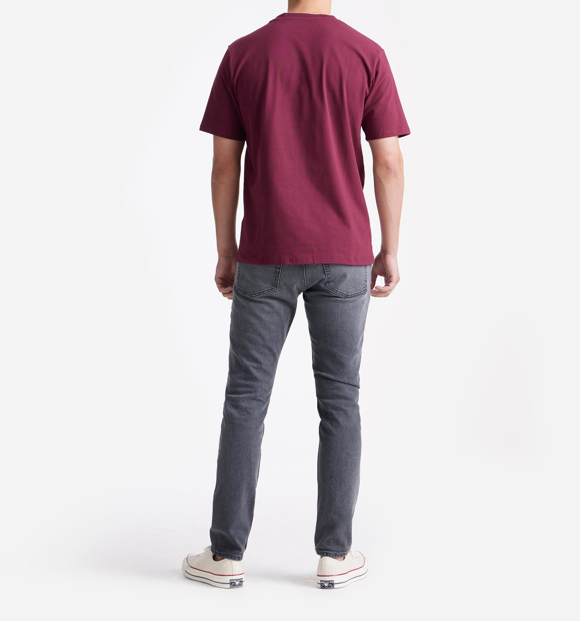 The Shawn - Logo Crewneck T-shirt In Burgundy From King Essentials