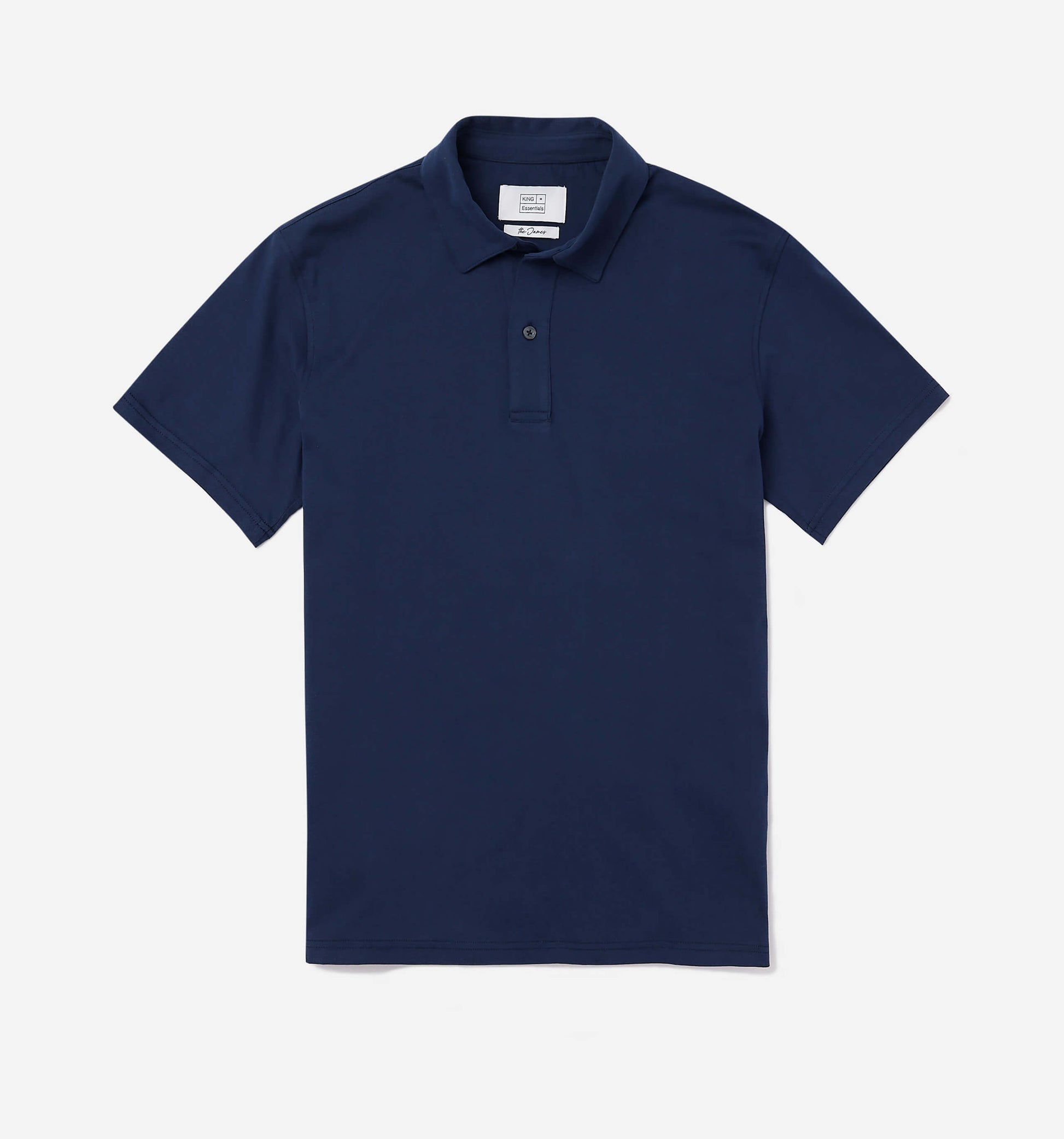 The James - Jersey Cotton Polo In Navy From King Essentials