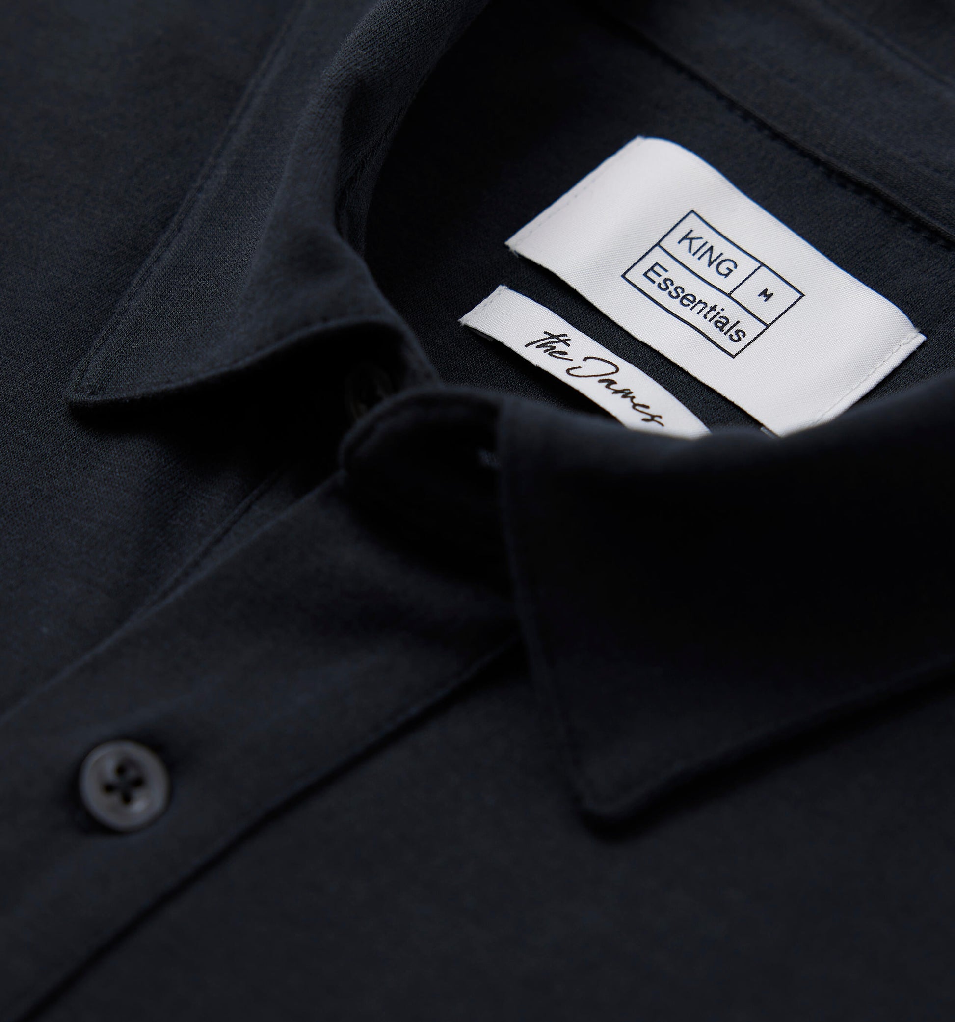 The James - Jersey Cotton Polo In Black From King Essentials
