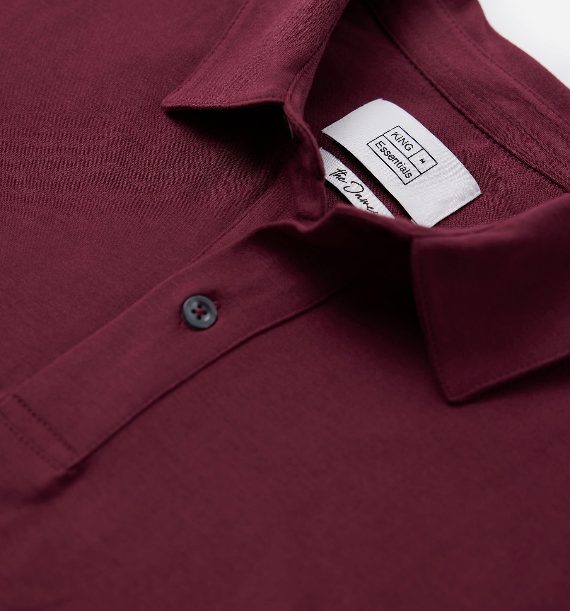 The James - Jersey Cotton Polo In Burgundy From King Essentials