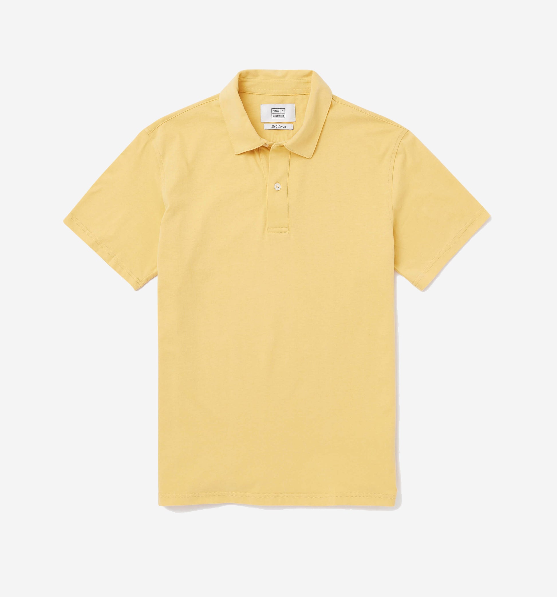 The James - Jersey Cotton Polo In Dark Yellow From King Essentials