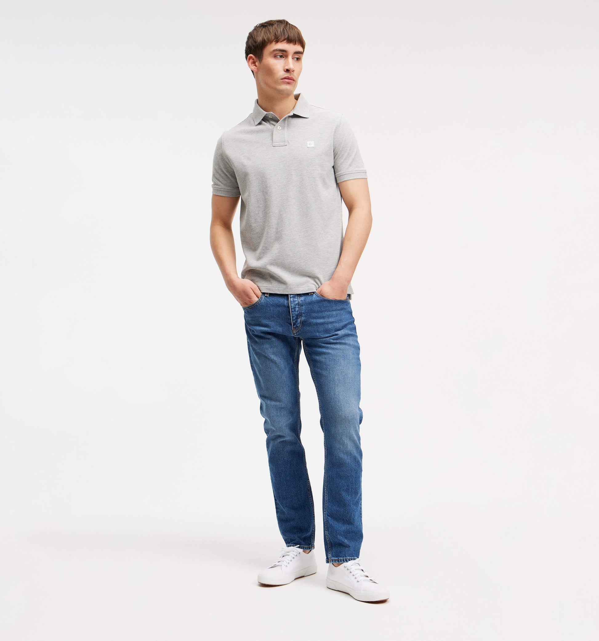 The Rene - Pique Polo In Grey From King Essentials