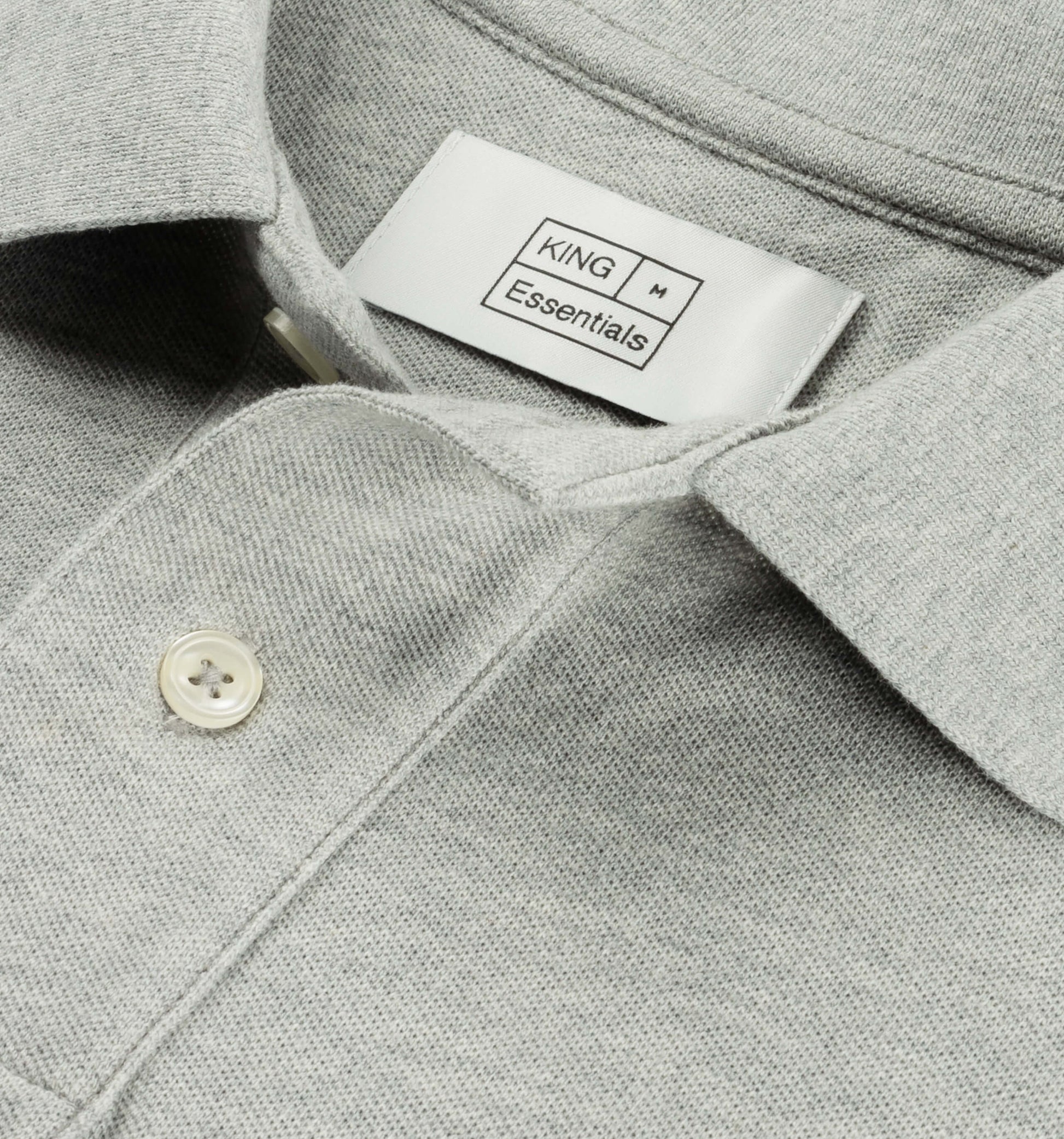 The Rene - Pique Polo In Grey From King Essentials