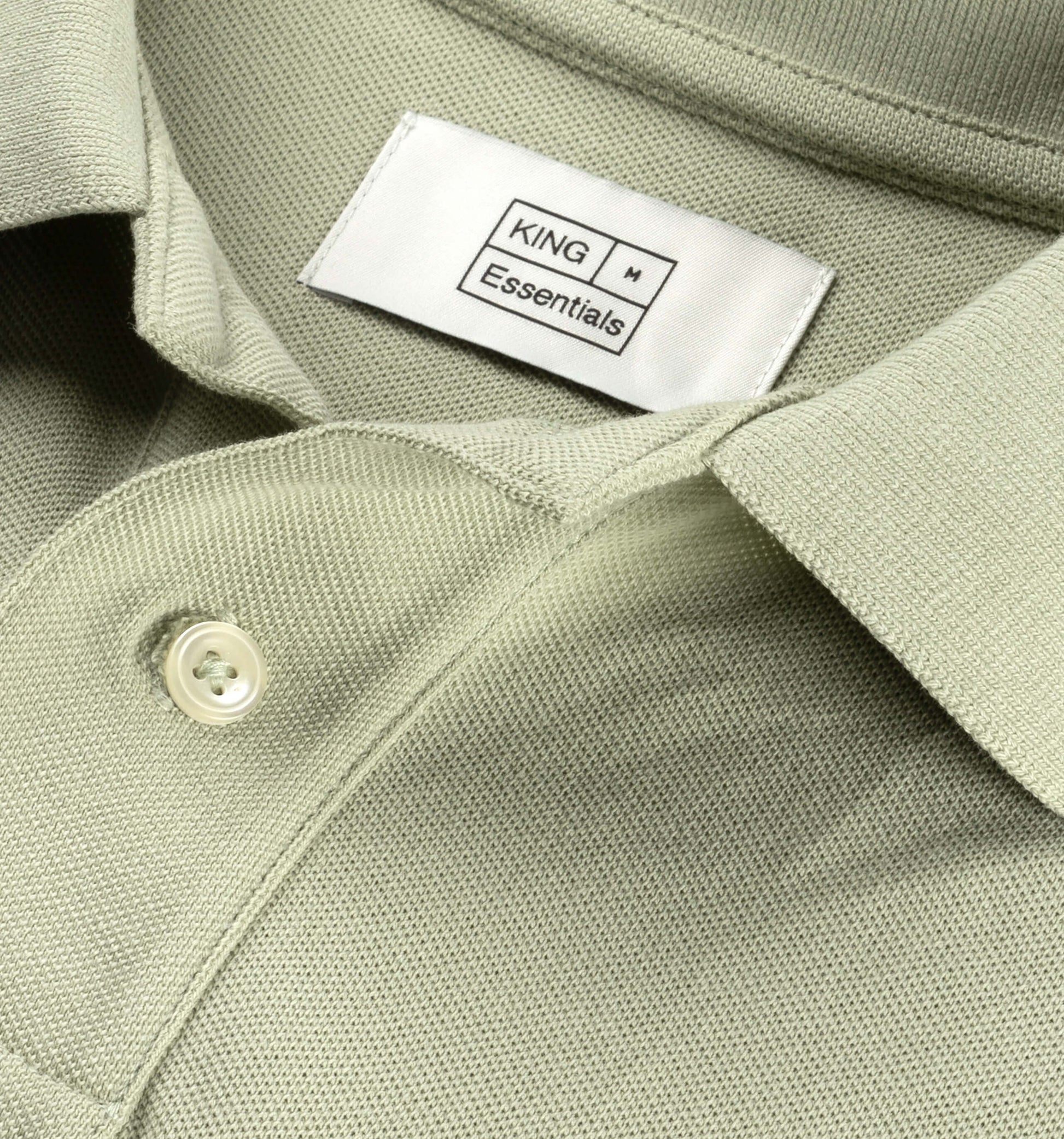 The Rene - Pique Polo In Sage From King Essentials