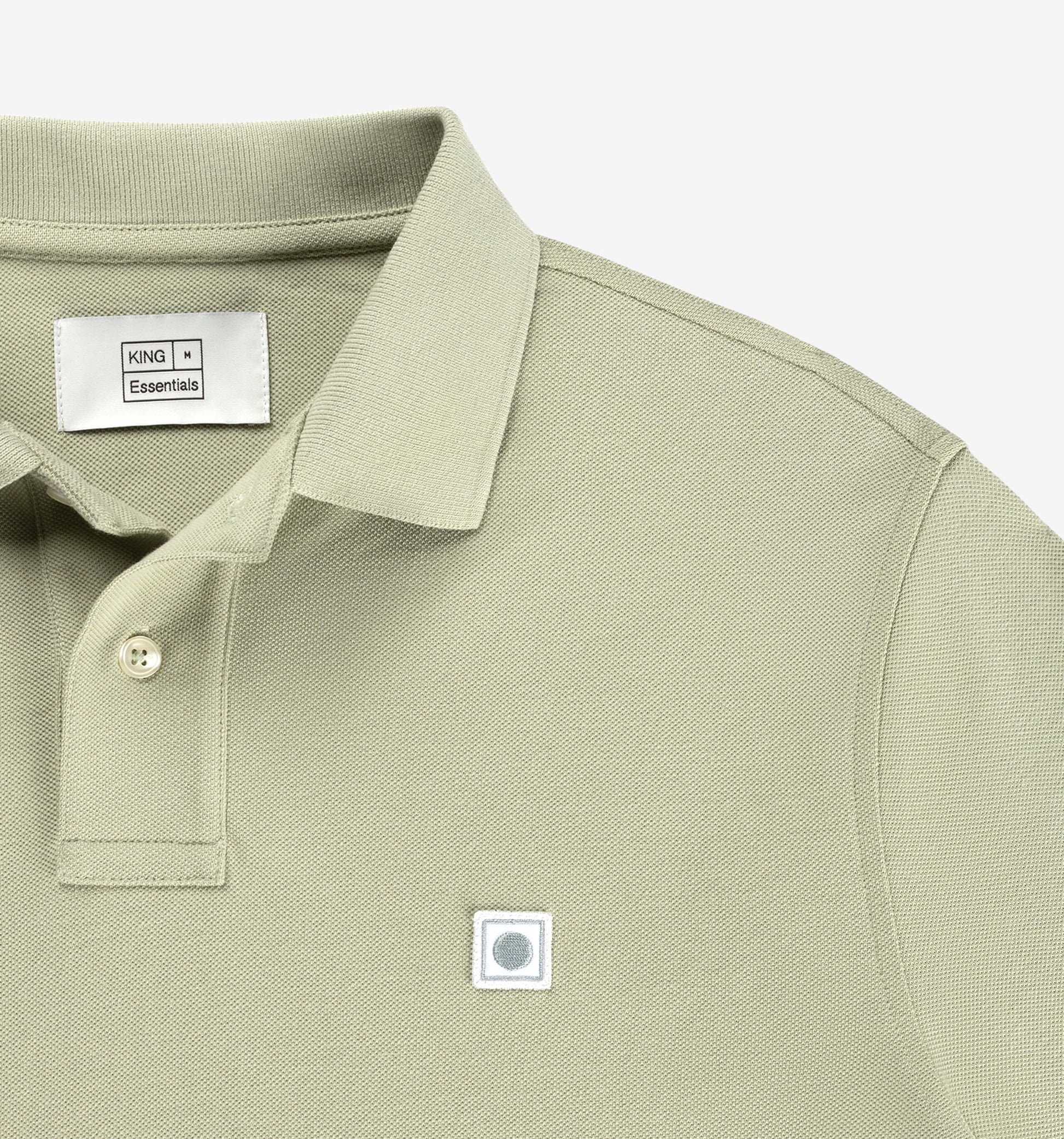 The Rene - Pique Polo In Sage From King Essentials