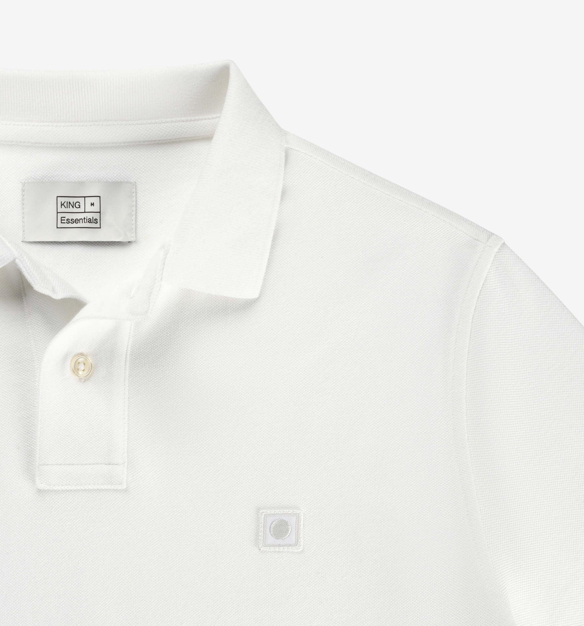 The Rene - Pique Polo In White From King Essentials