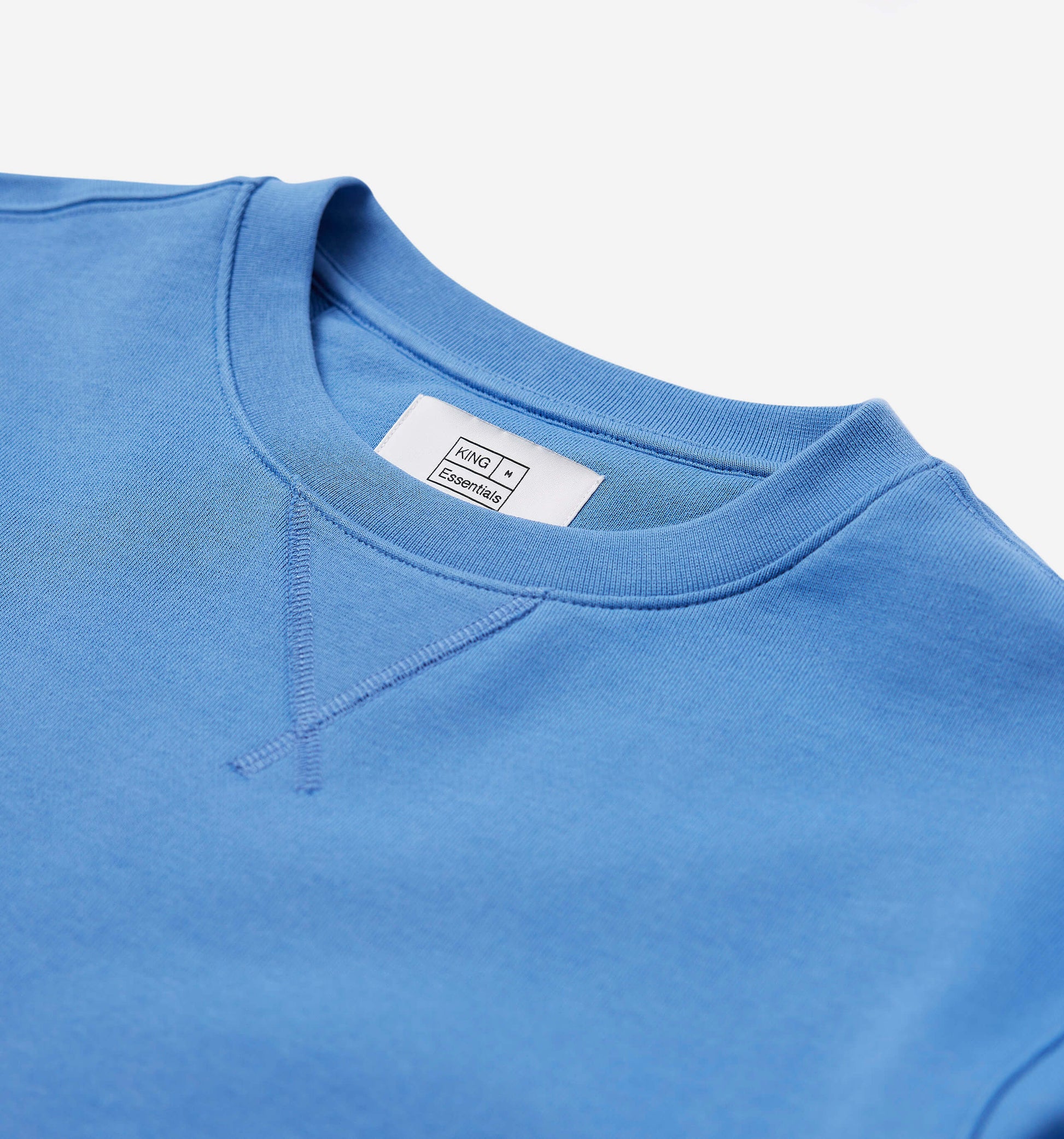 The George - French Terry Cotton Sweatshirt  In Blue From King Essentials