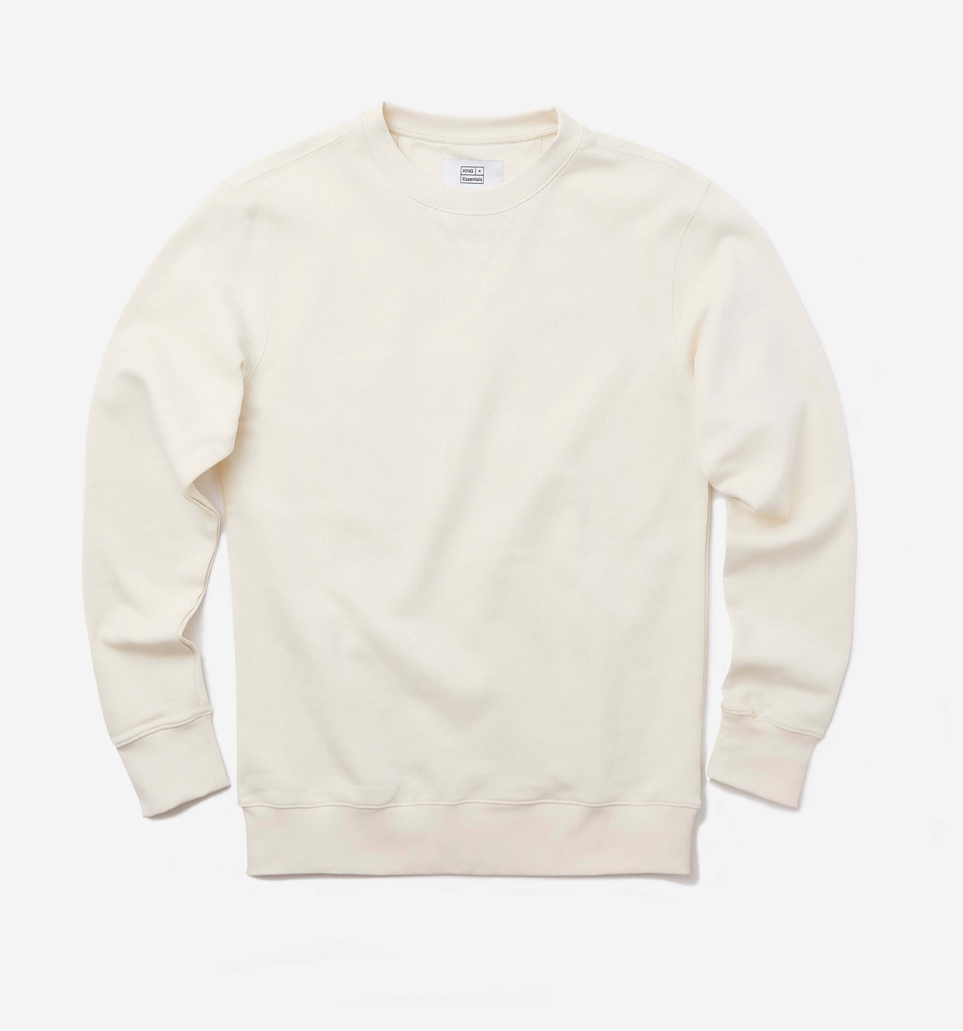 The George - French Terry Cotton Sweatshirt  In Beige From King Essentials
