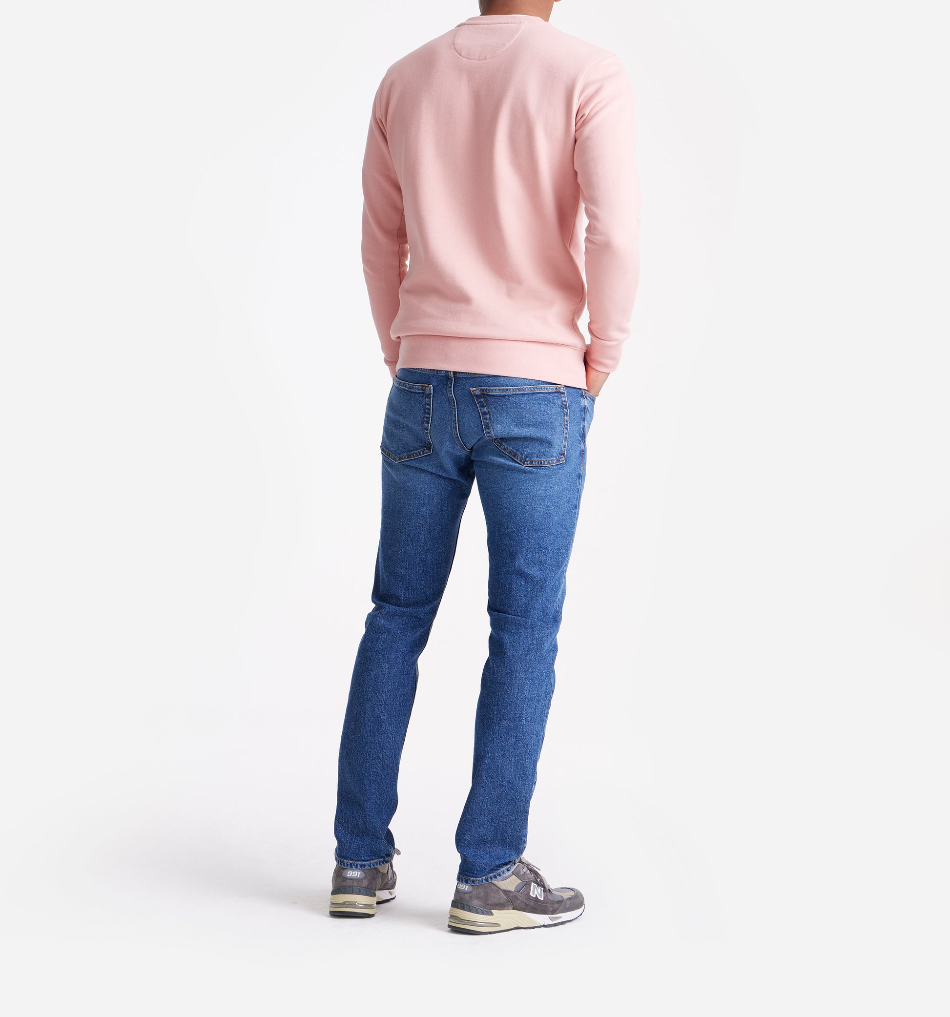 The George - French Terry Cotton Sweatshirt  In Dark Pink From King Essentials