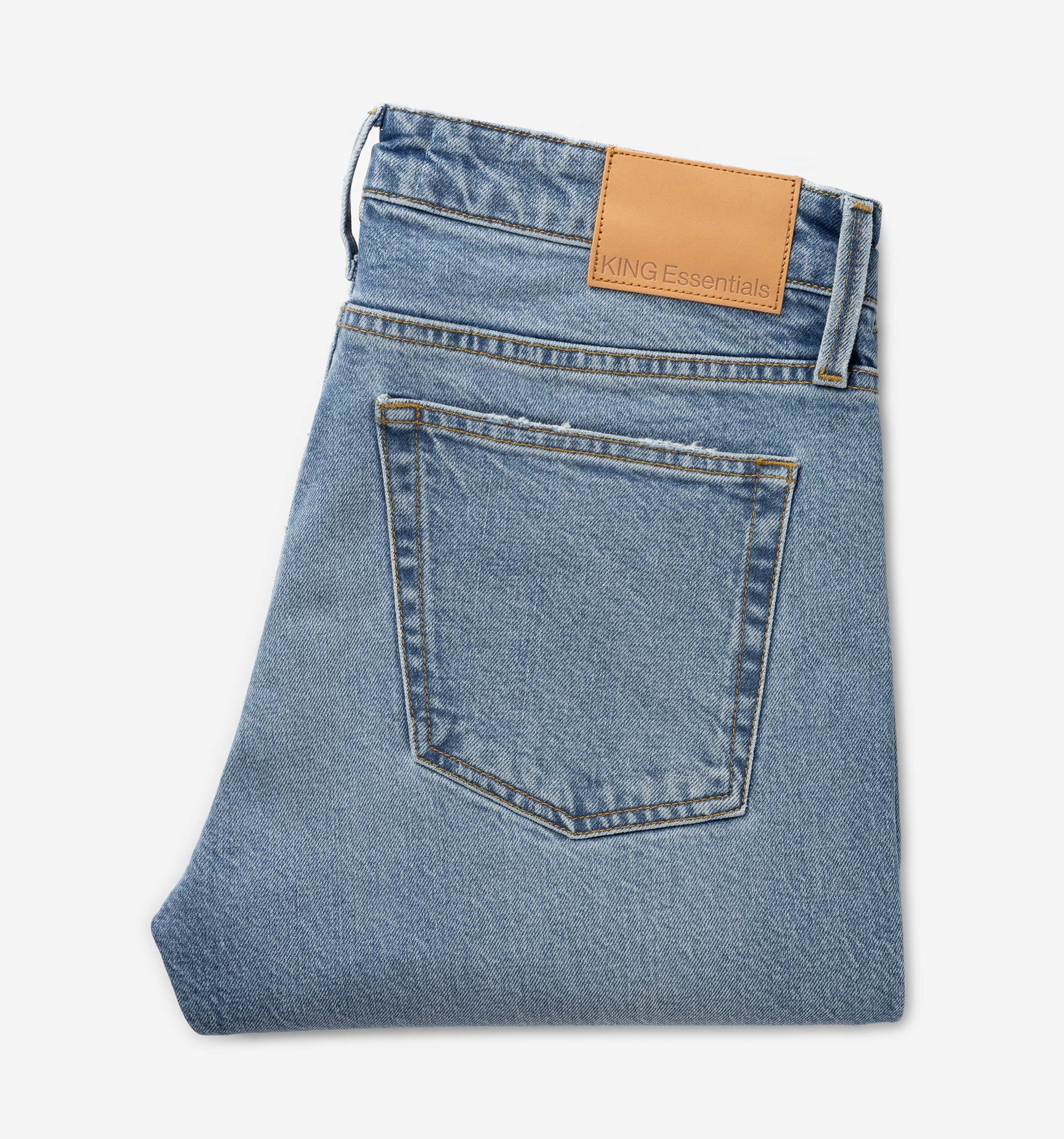 The Jason - Cotton-Stretch Light Blue Jeans | Light Blue | King Essentials | Details