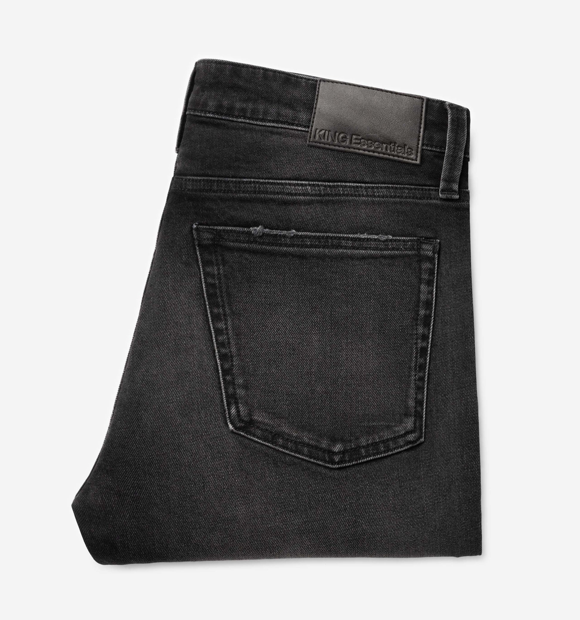 The Jason - Cotton-Stretch Black Wash Jeans | Black | King Essentials | Details