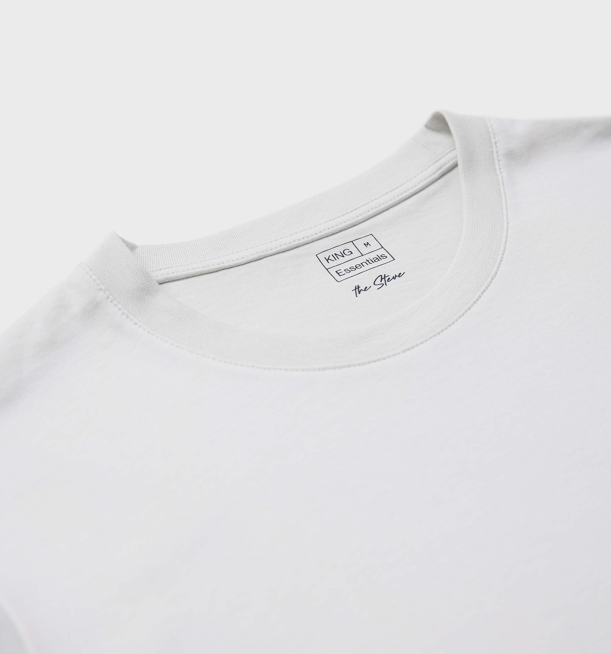 The Steve - Basic Cotton T-shirt In Grey SLD From King Essentials