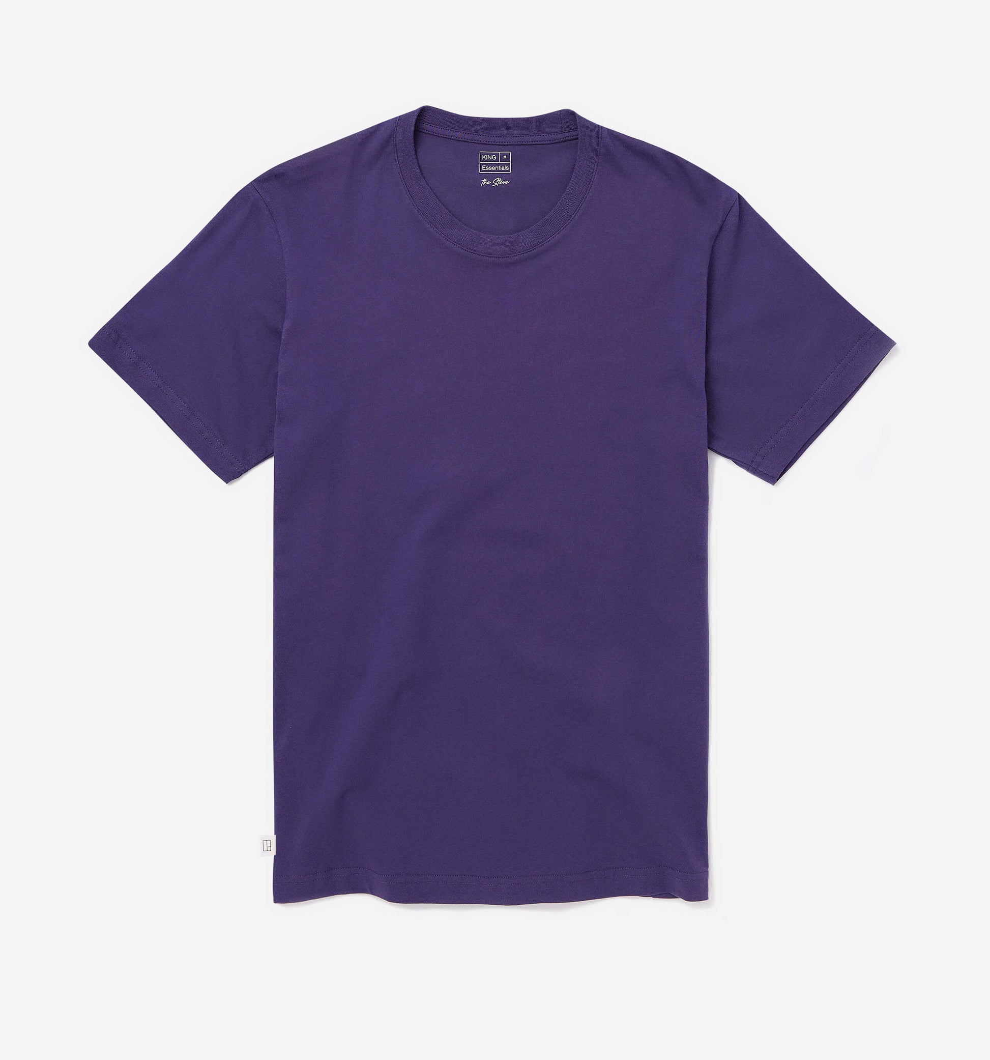 The Steve - Basic Cotton T-shirt In Dark Purple From King Essentials