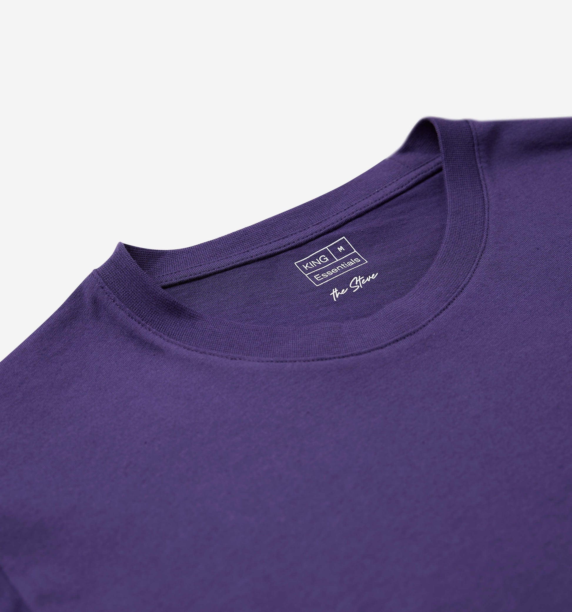 The Steve - Basic Cotton T-shirt In Dark Purple From King Essentials