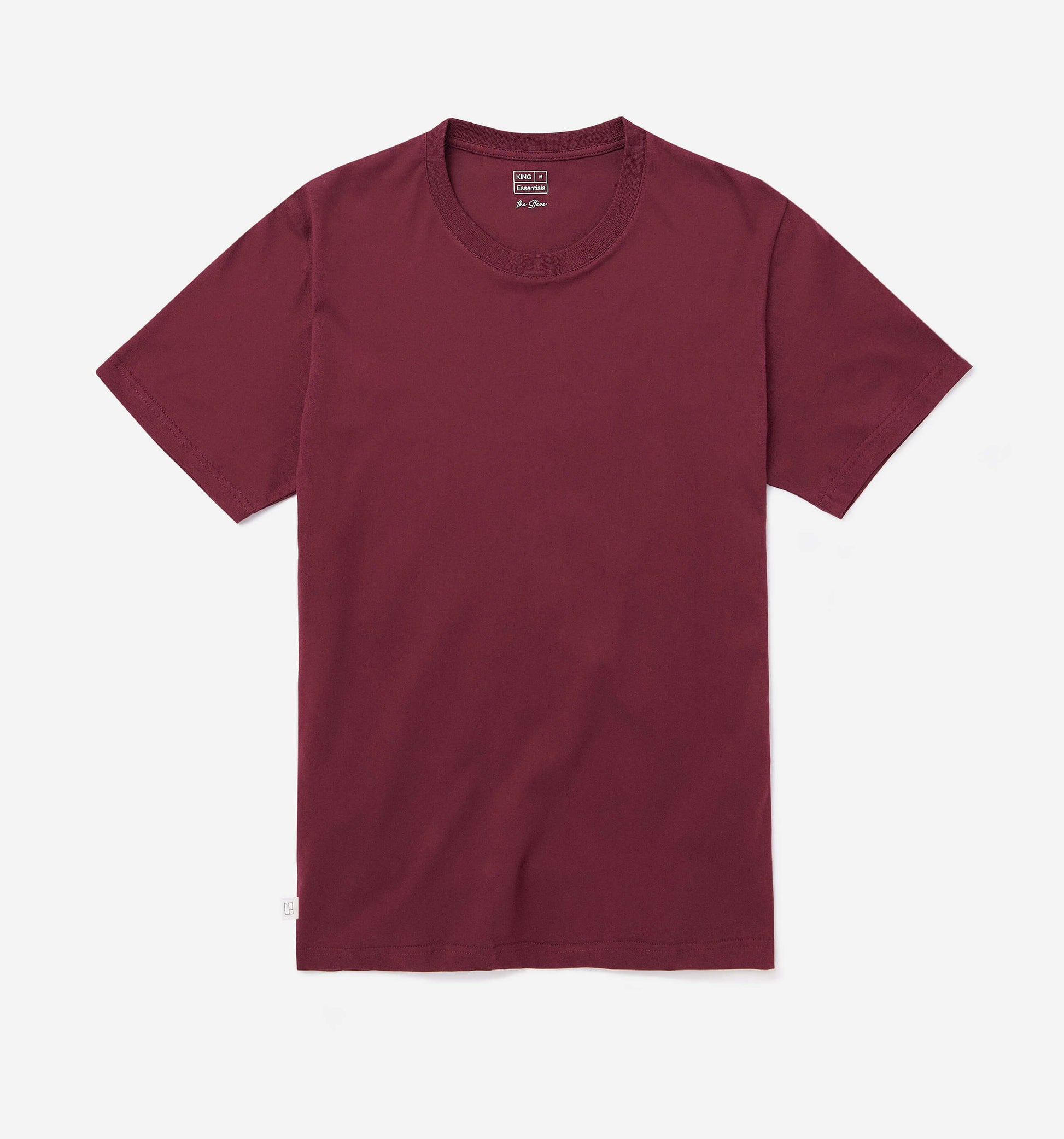 The Steve - Basic Cotton T-shirt In Burgundy From King Essentials