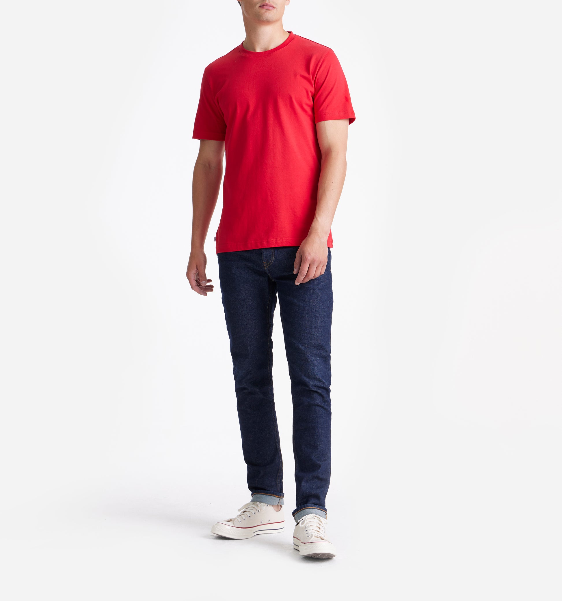 The Steve - Basic Cotton T-shirt In Red From King Essentials