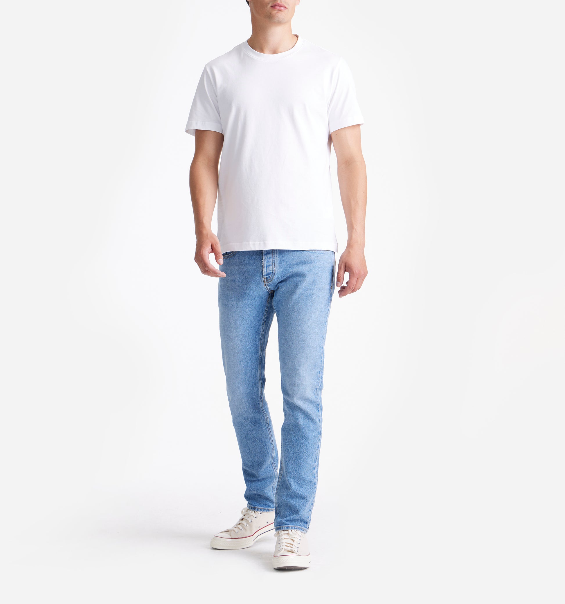 The Steve - Basic Cotton T-shirt In White From King Essentials