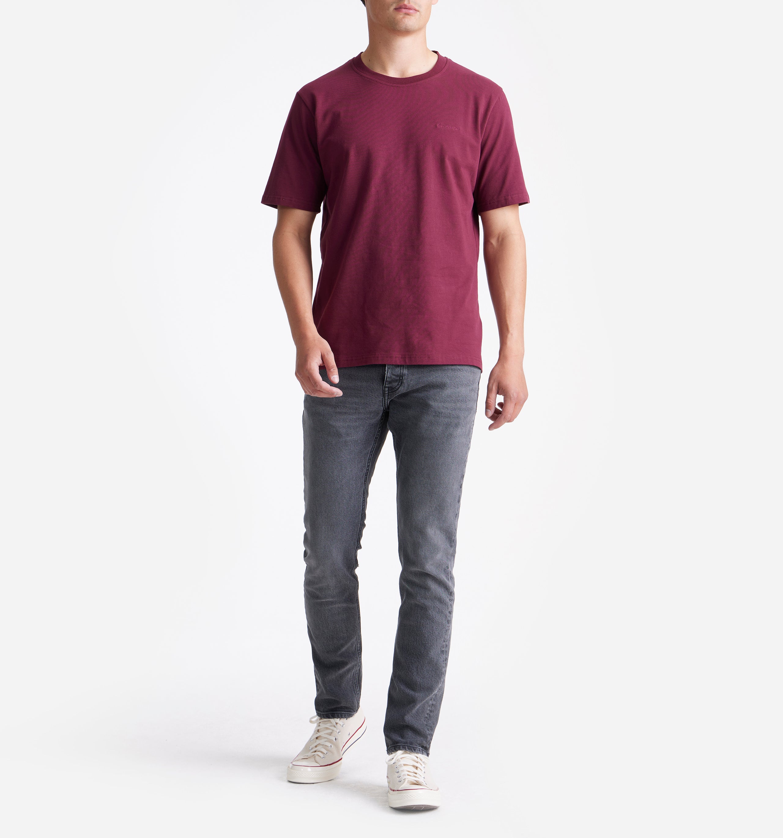 The Shawn - Logo Crewneck T-shirt | Burgundy | King Essentials