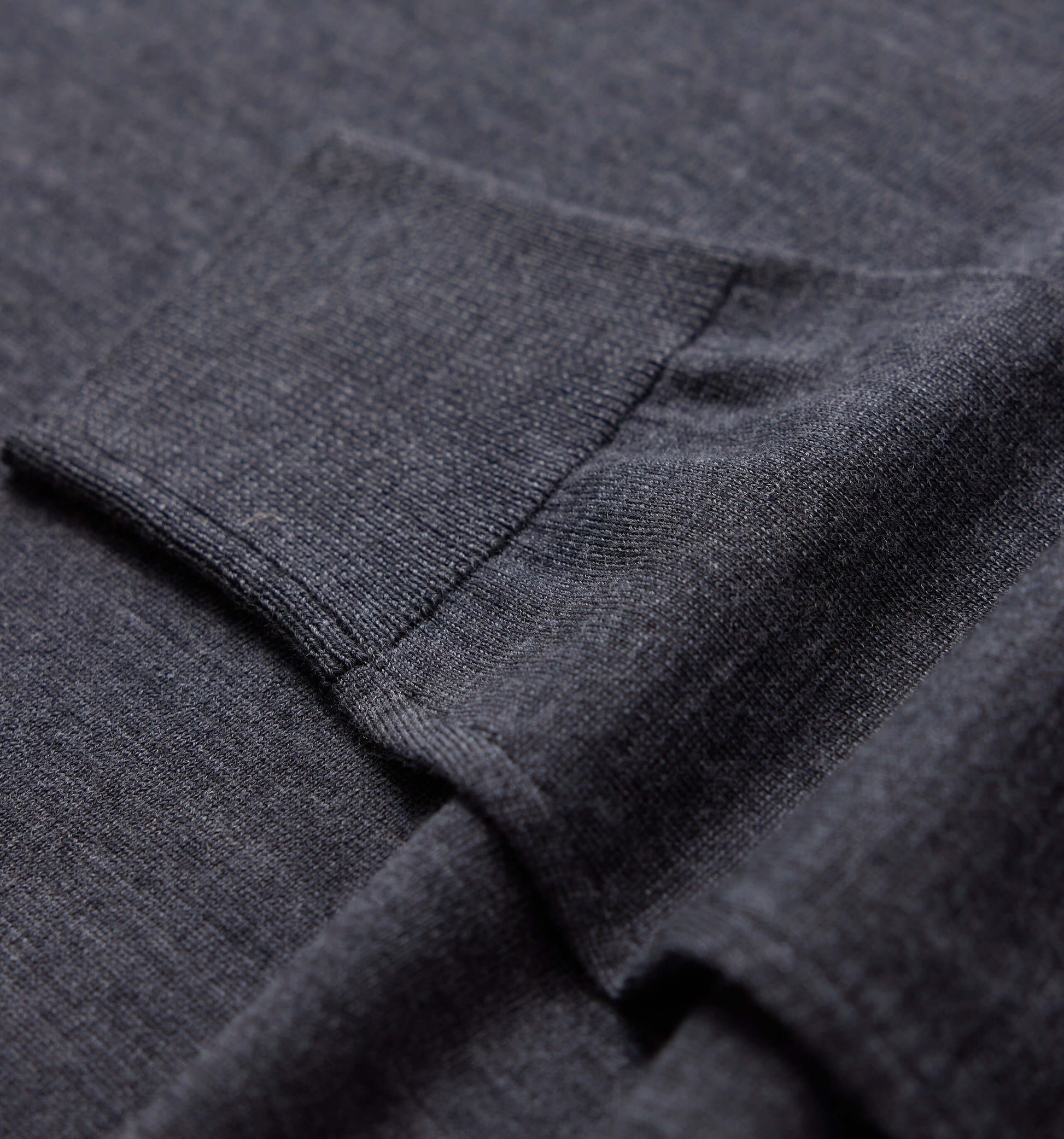 The John - Merino Wool Crewneck In Charcoal From King Essentials