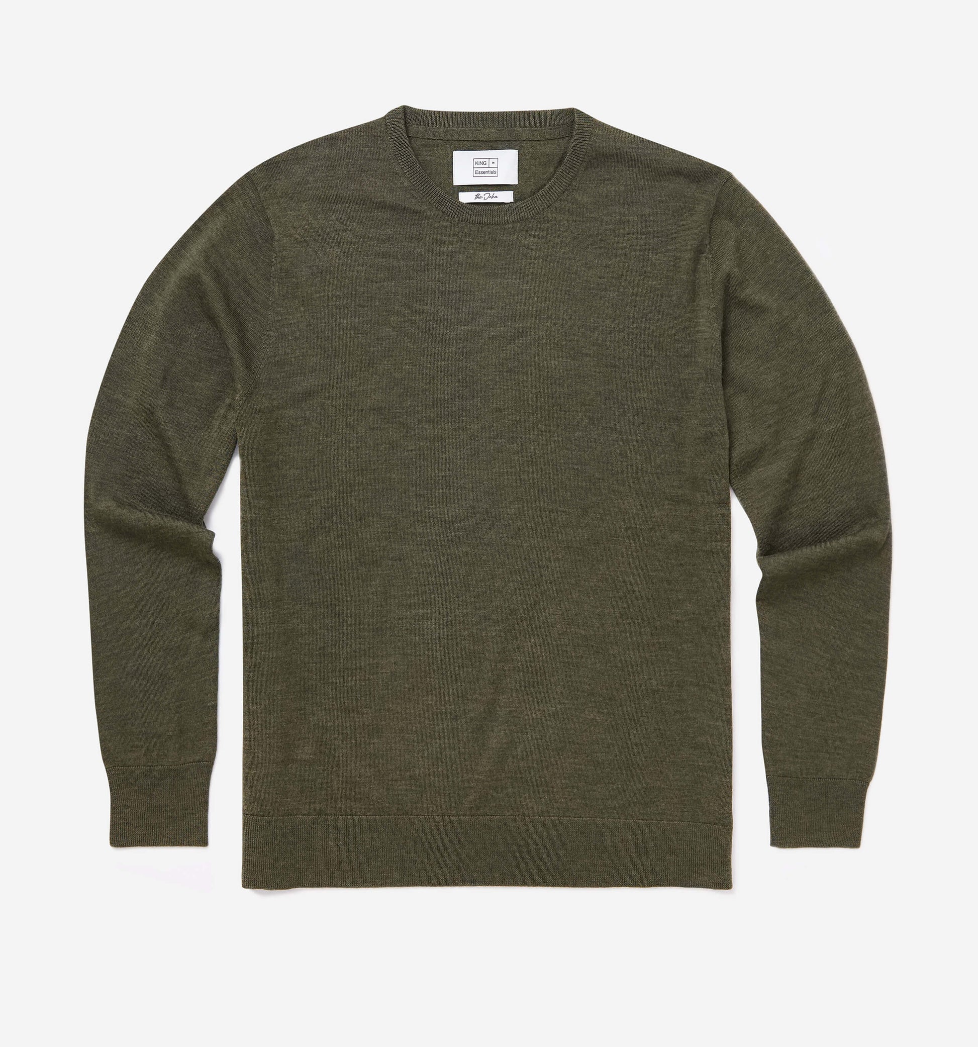 The John - Merino Wool Crewneck In Army From King Essentials