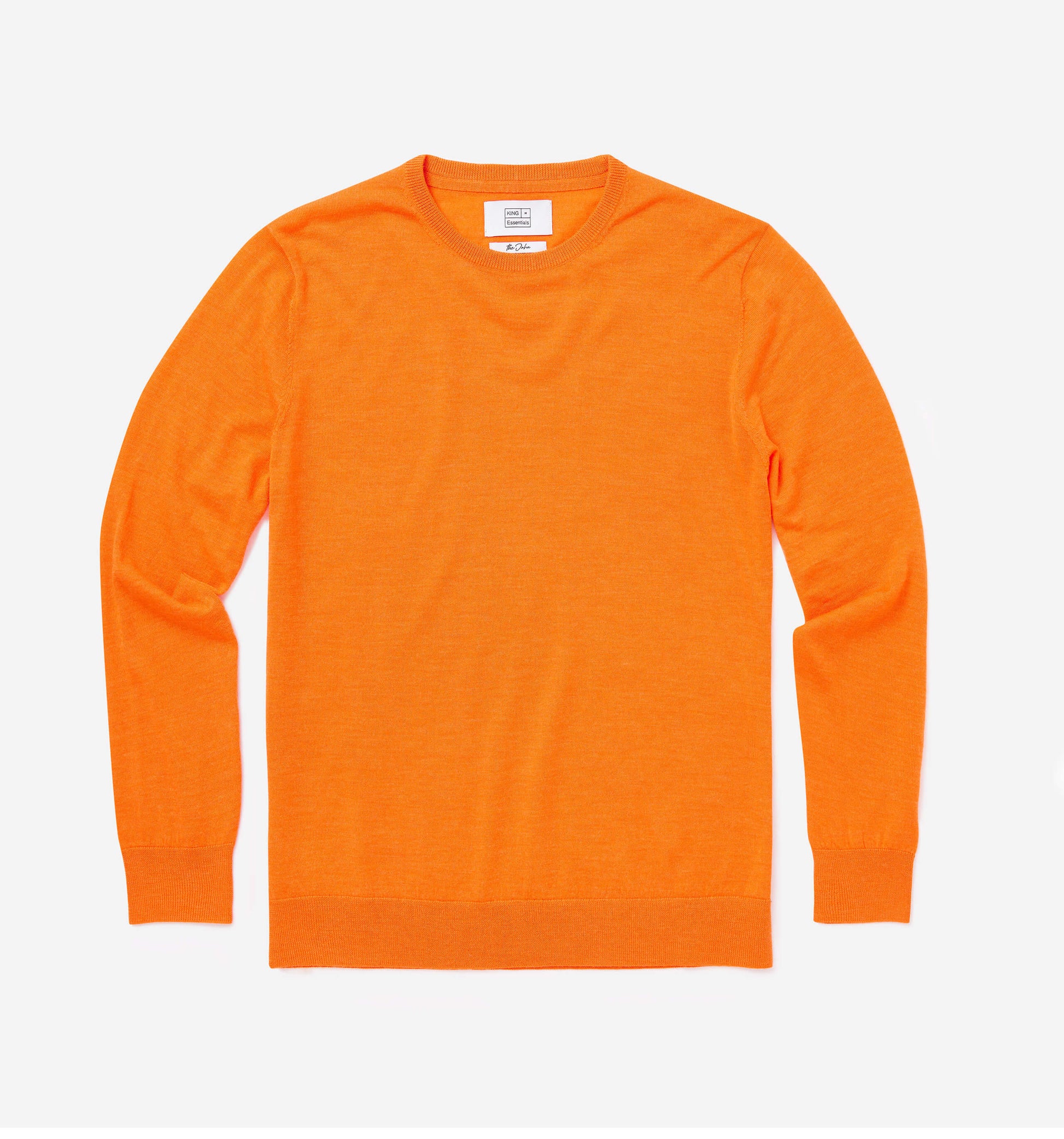 The John - Merino Wool Crewneck In Orange From King Essentials