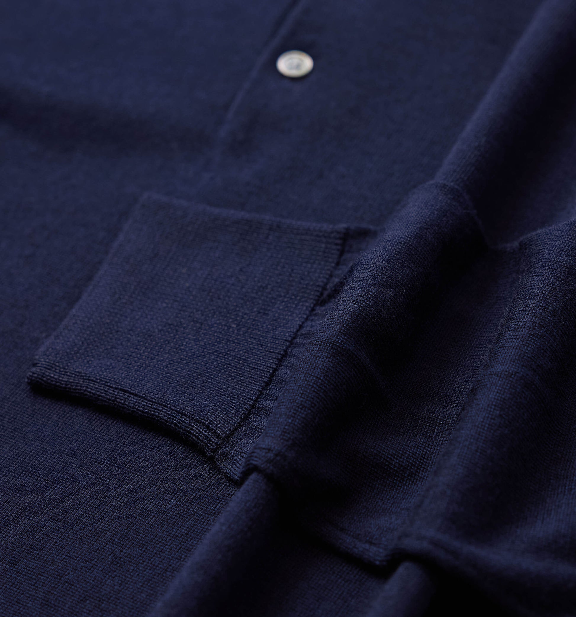 The Robert - Merino Wool Polo In Navy From King Essentials