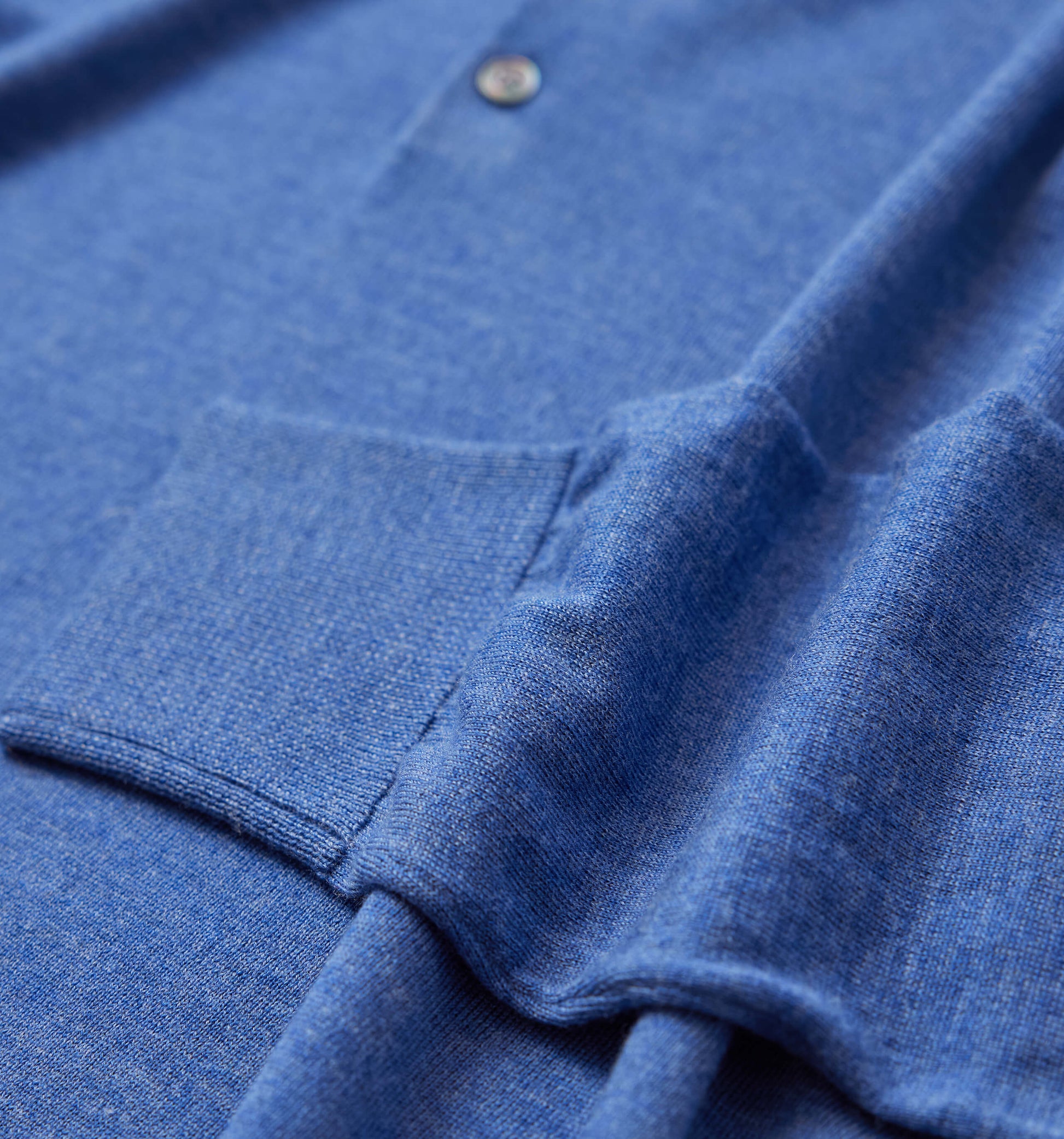 The Robert - Merino Wool Polo In Blue From King Essentials