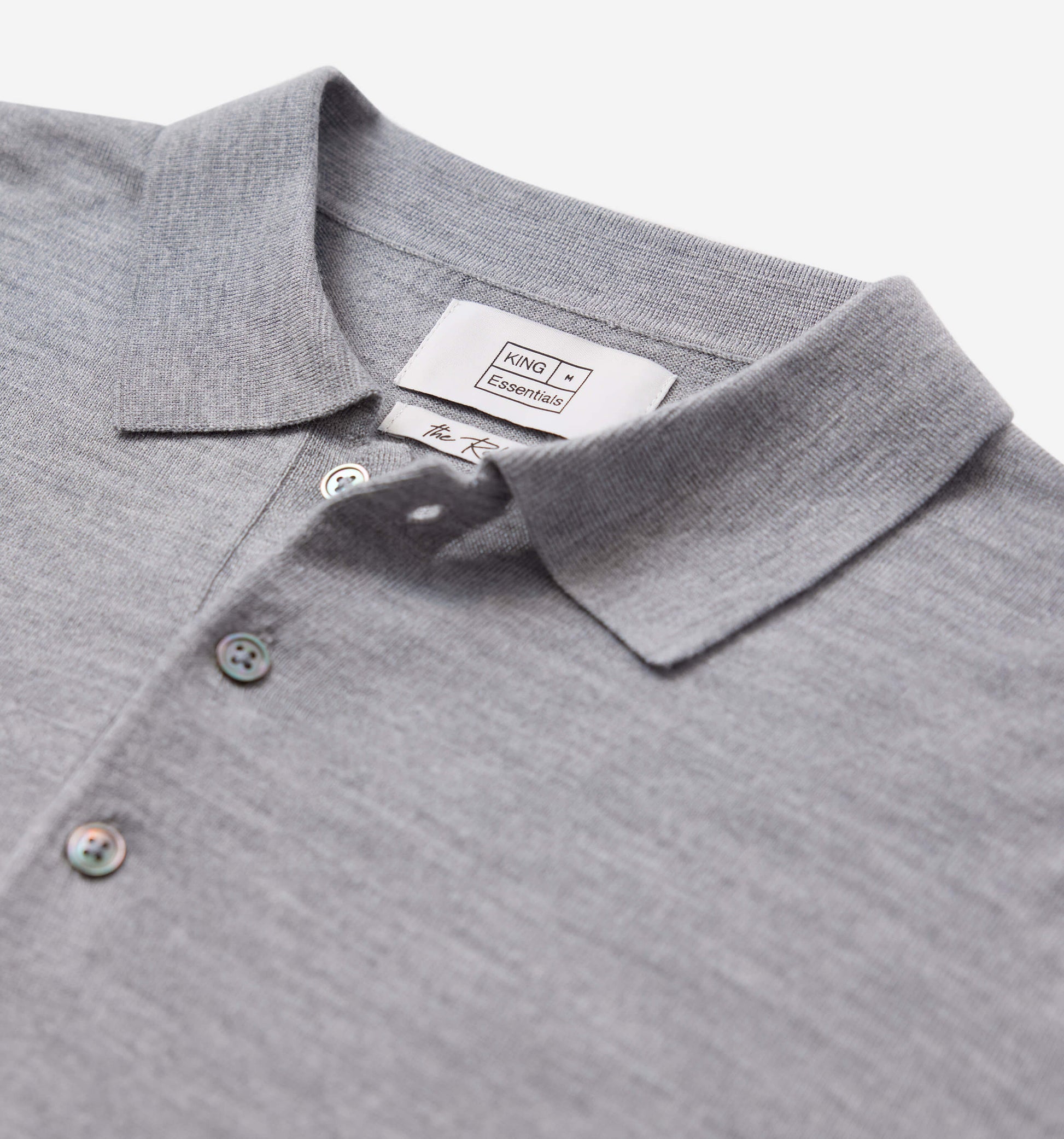 The Robert - Merino Wool Polo In Grey From King Essentials