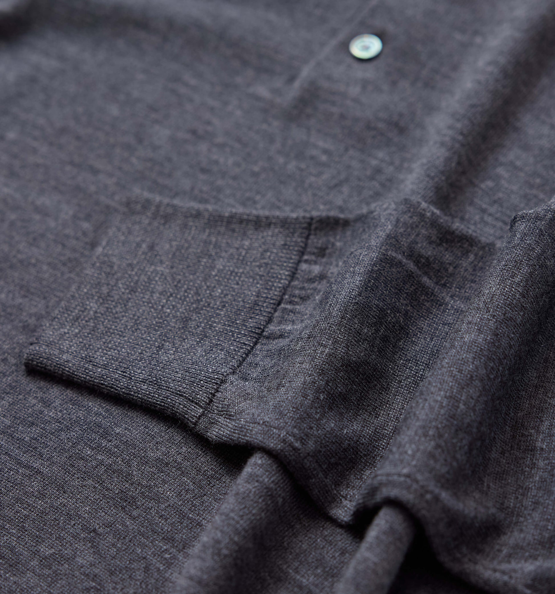 The Robert - Merino Wool Polo In Charcoal From King Essentials