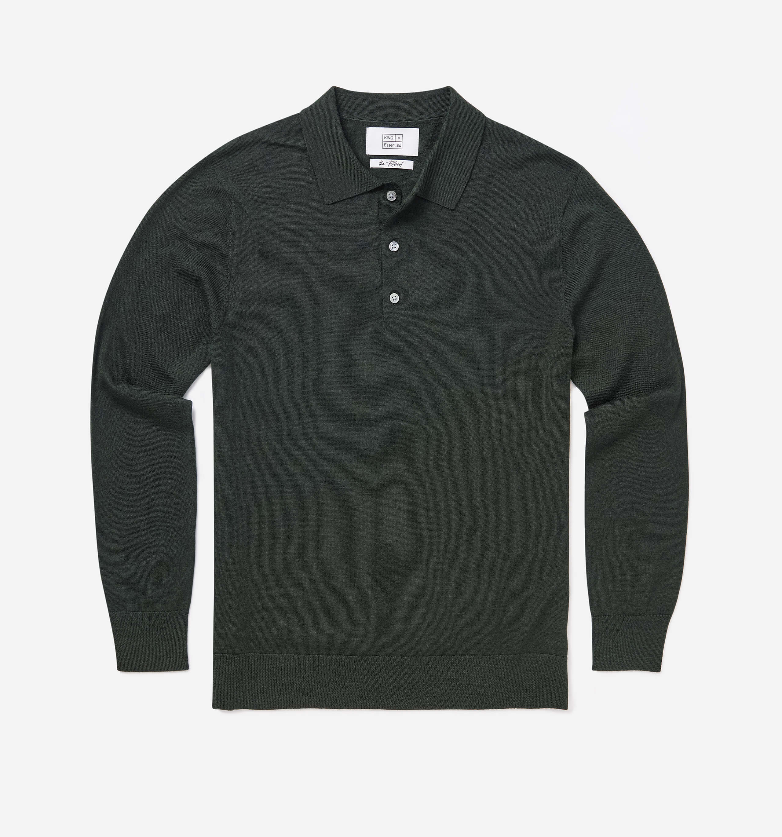 The Robert - Merino Wool Polo | Dark Green | King Essentials