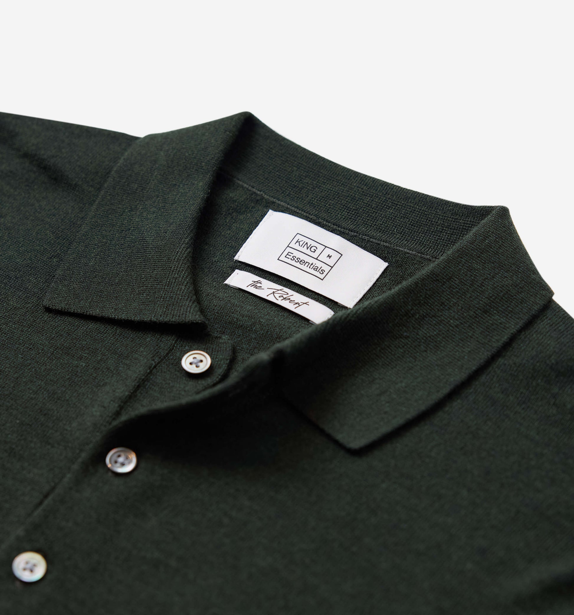 The Robert - Merino Wool Polo In Dark Green From King Essentials