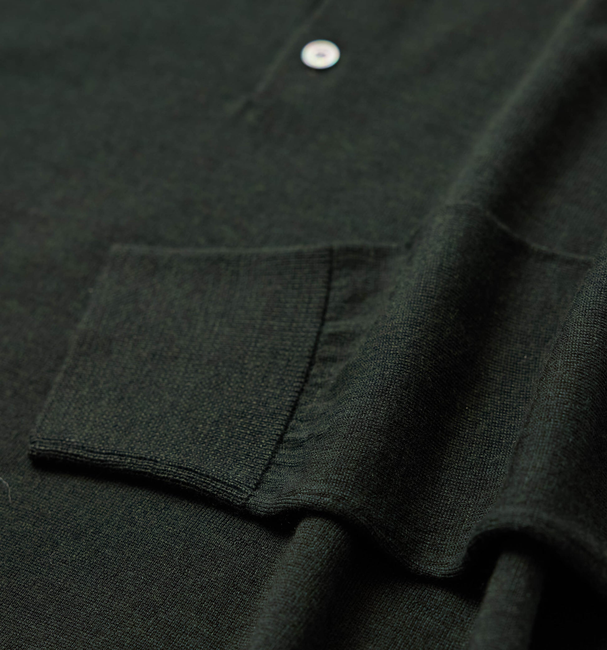The Robert - Merino Wool Polo In Dark Green From King Essentials