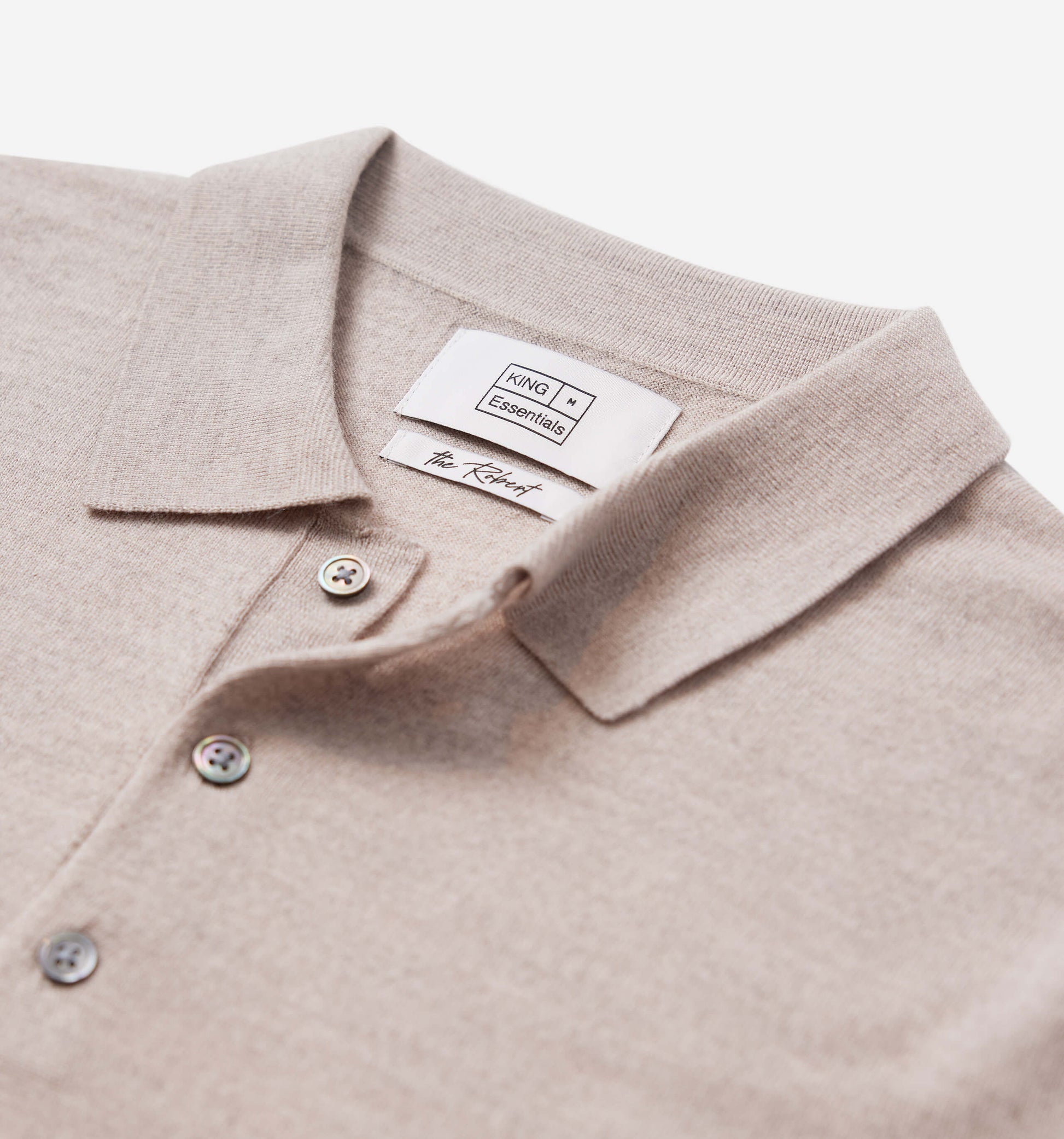 The Robert - Merino Wool Polo In Light Brown From King Essentials
