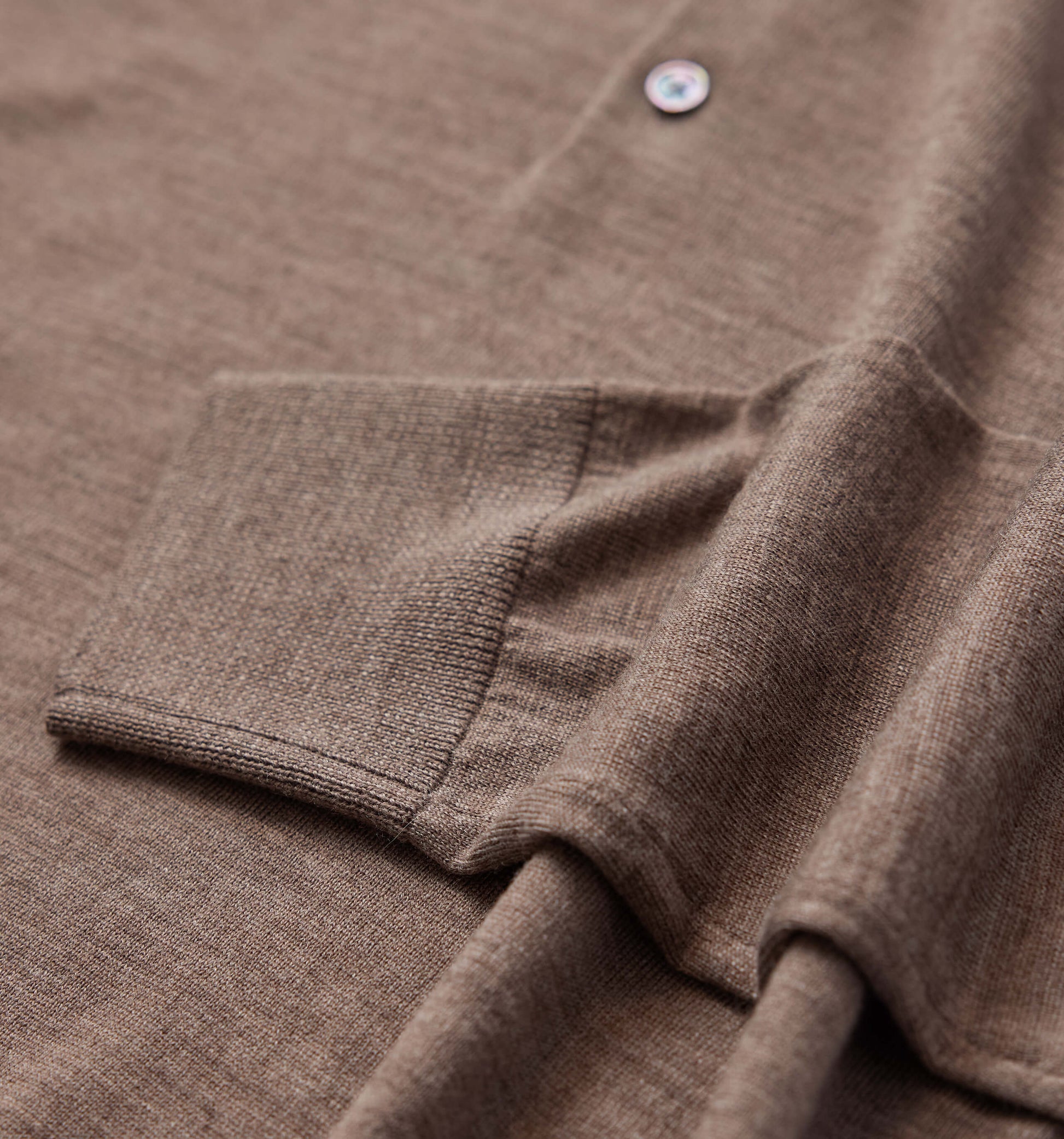 The Robert - Merino Wool Polo In Brown From King Essentials