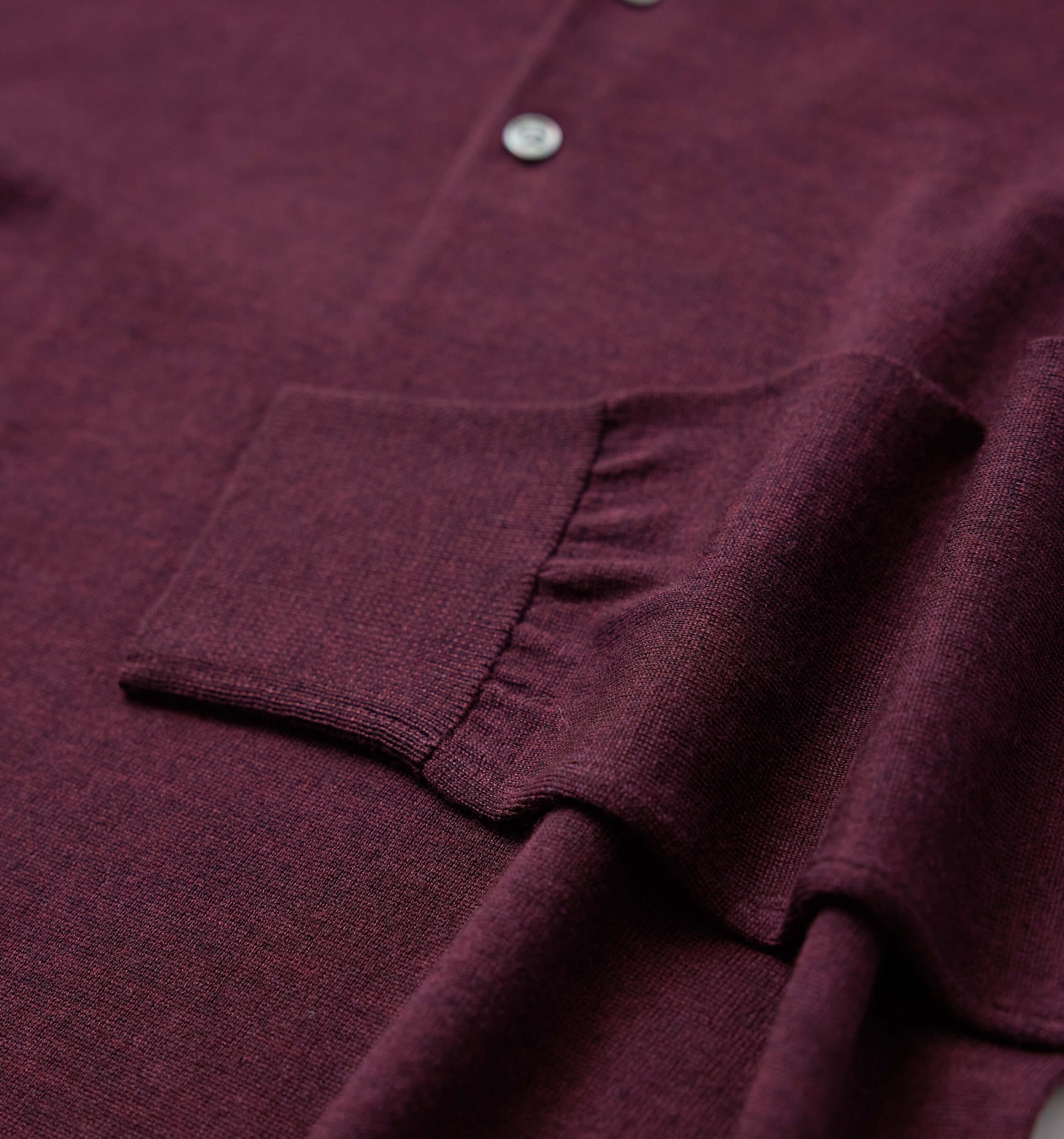 The Robert - Merino Wool Polo In Burgundy From King Essentials