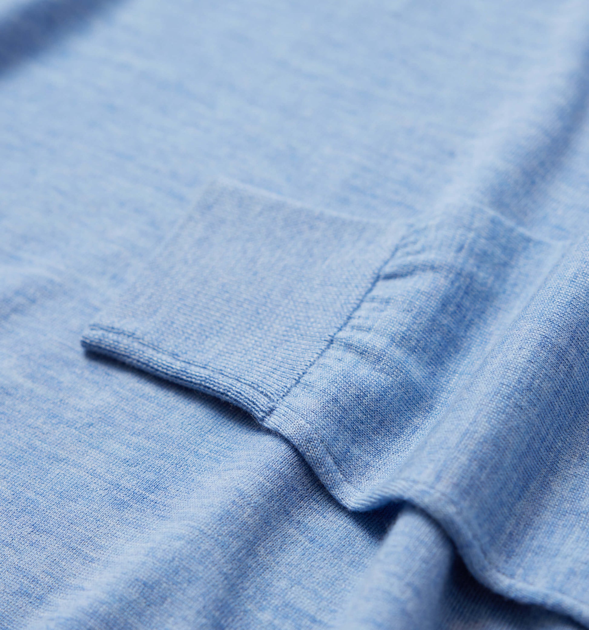 The Michael - Merino Wool Zip Mock In Light Blue From King Essentials