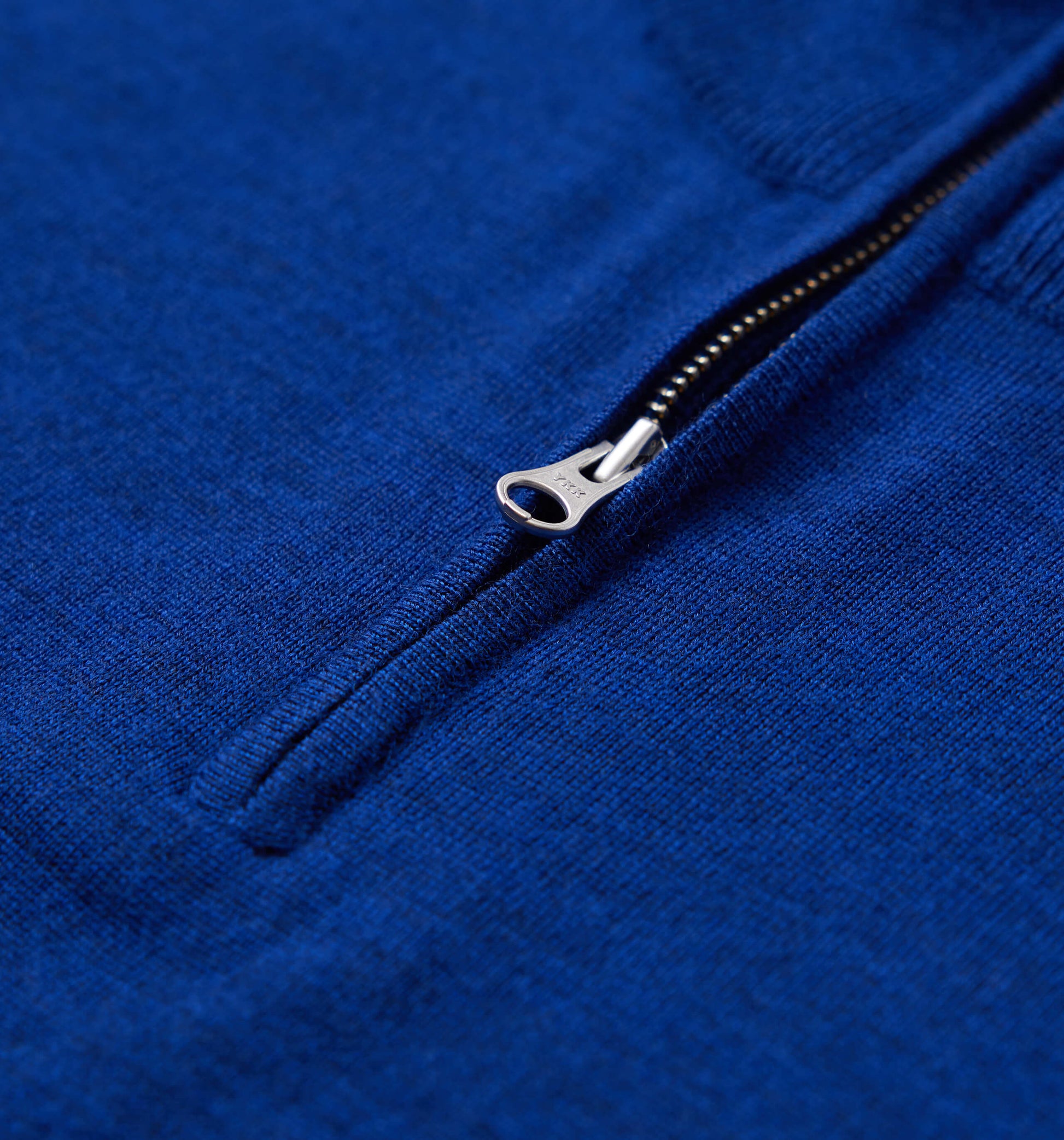 The Michael - Merino Wool Zip Mock In Royal Blue From King Essentials