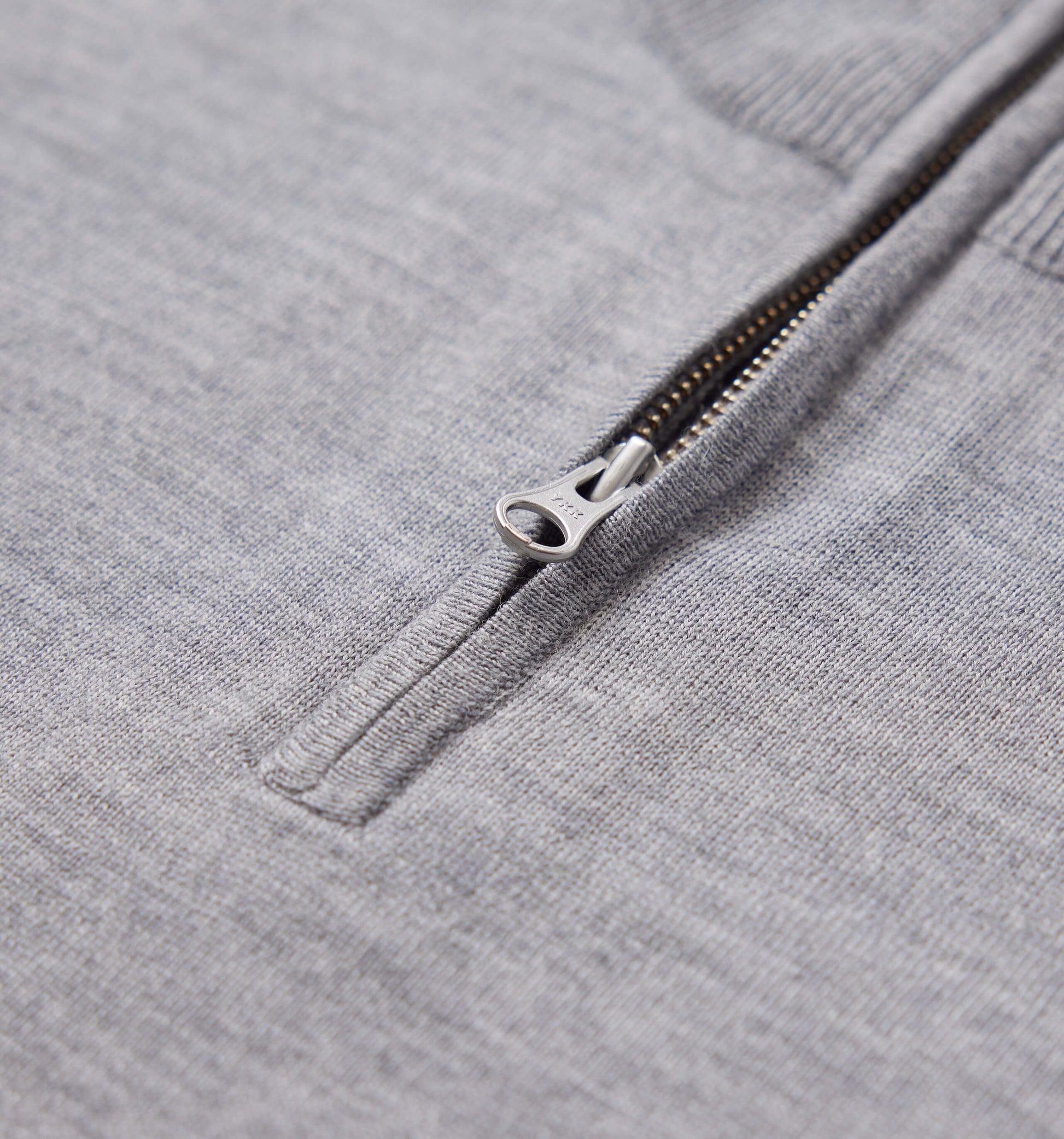 The Michael - Merino Wool Zip Mock In Grey From King Essentials