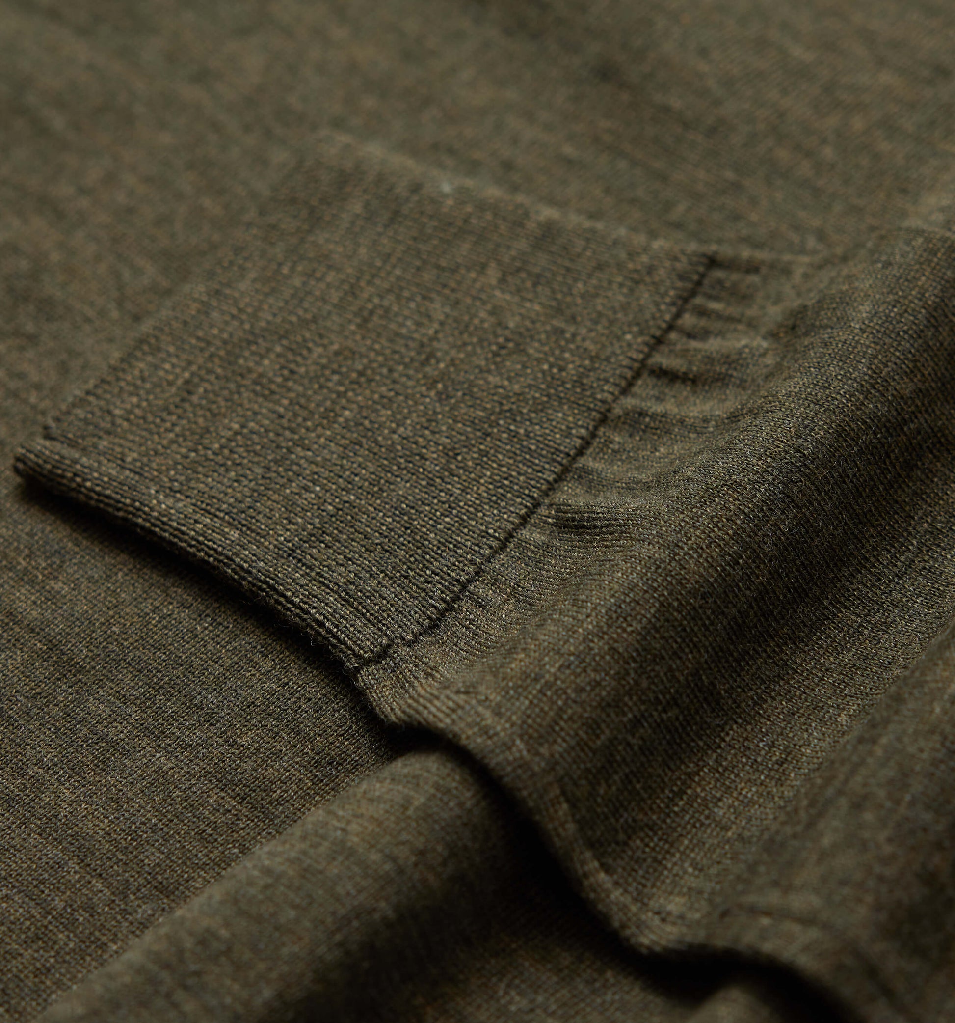 The Michael - Merino Wool Zip Mock In Army From King Essentials