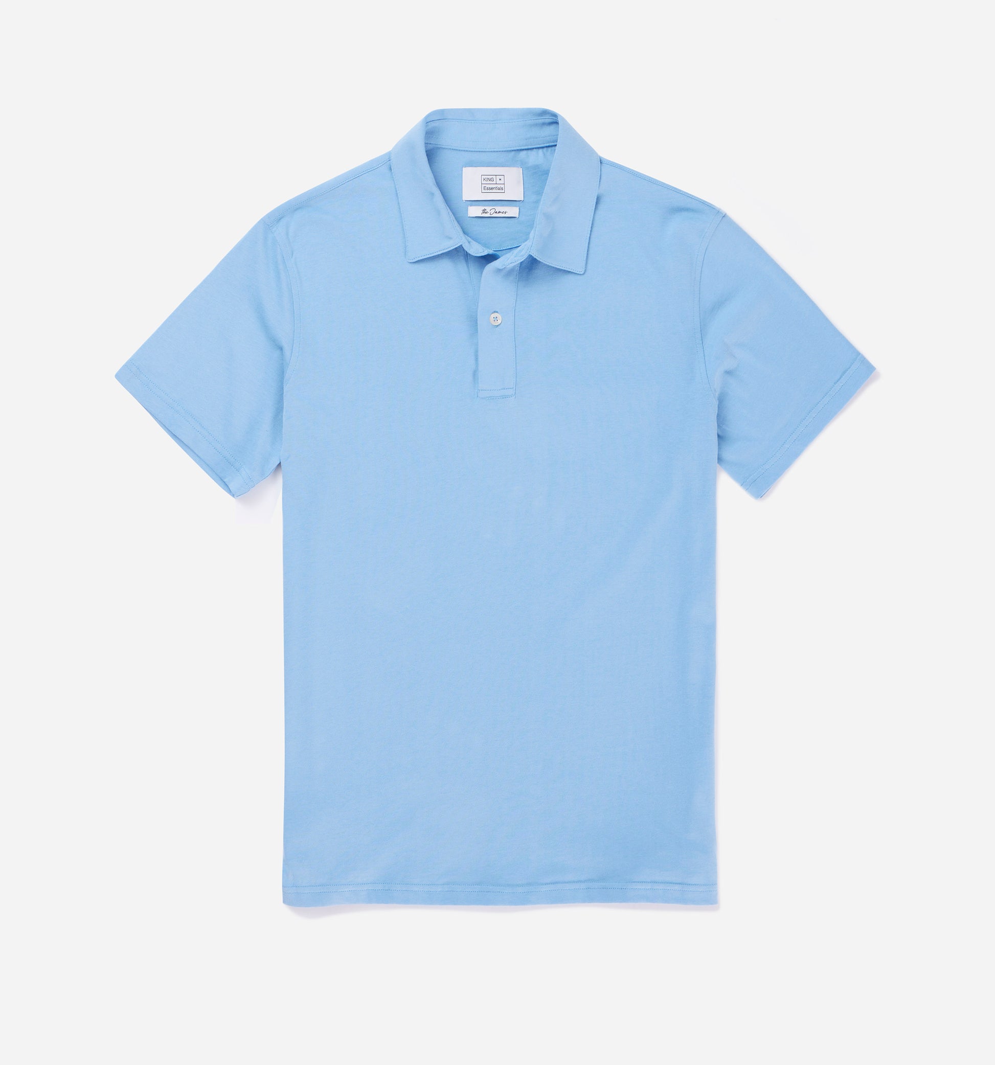 The James - Jersey Cotton Polo In Blue From King Essentials