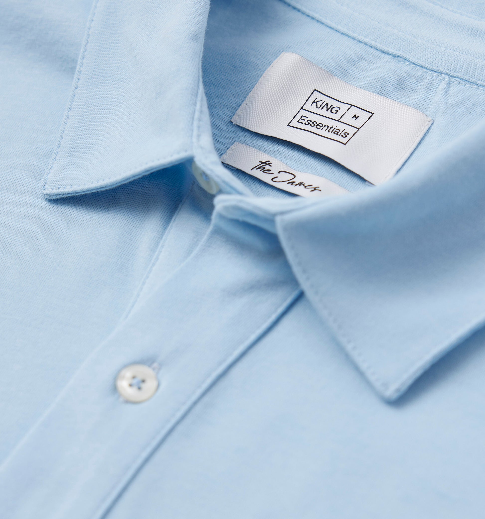 The James - Jersey Cotton Polo In Light Blue From King Essentials