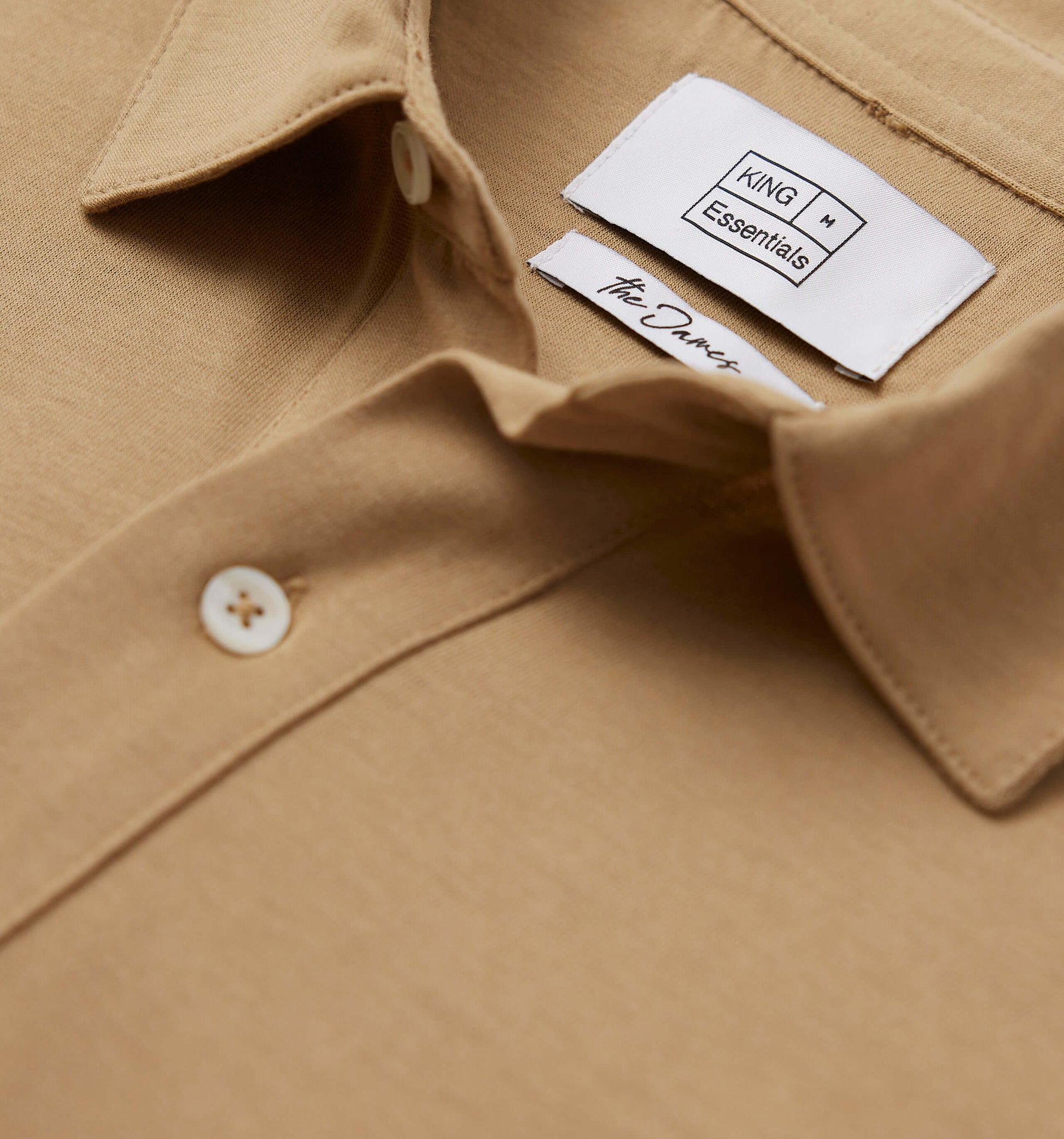 The James - Jersey Cotton Polo In Khaki From King Essentials