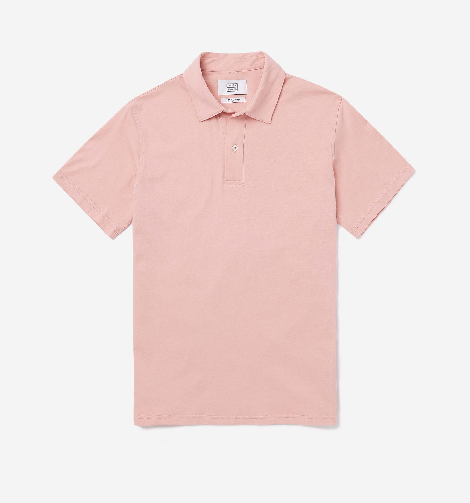 The James - Jersey Cotton Polo In Dark Pink From King Essentials