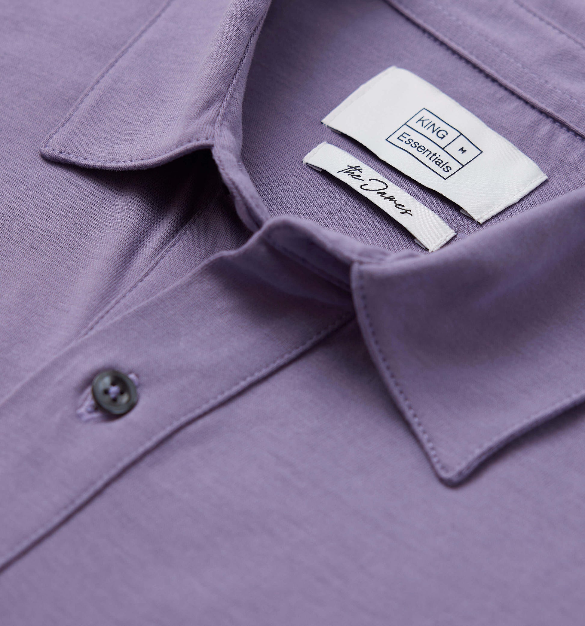 The James - Jersey Cotton Polo In Purple From King Essentials