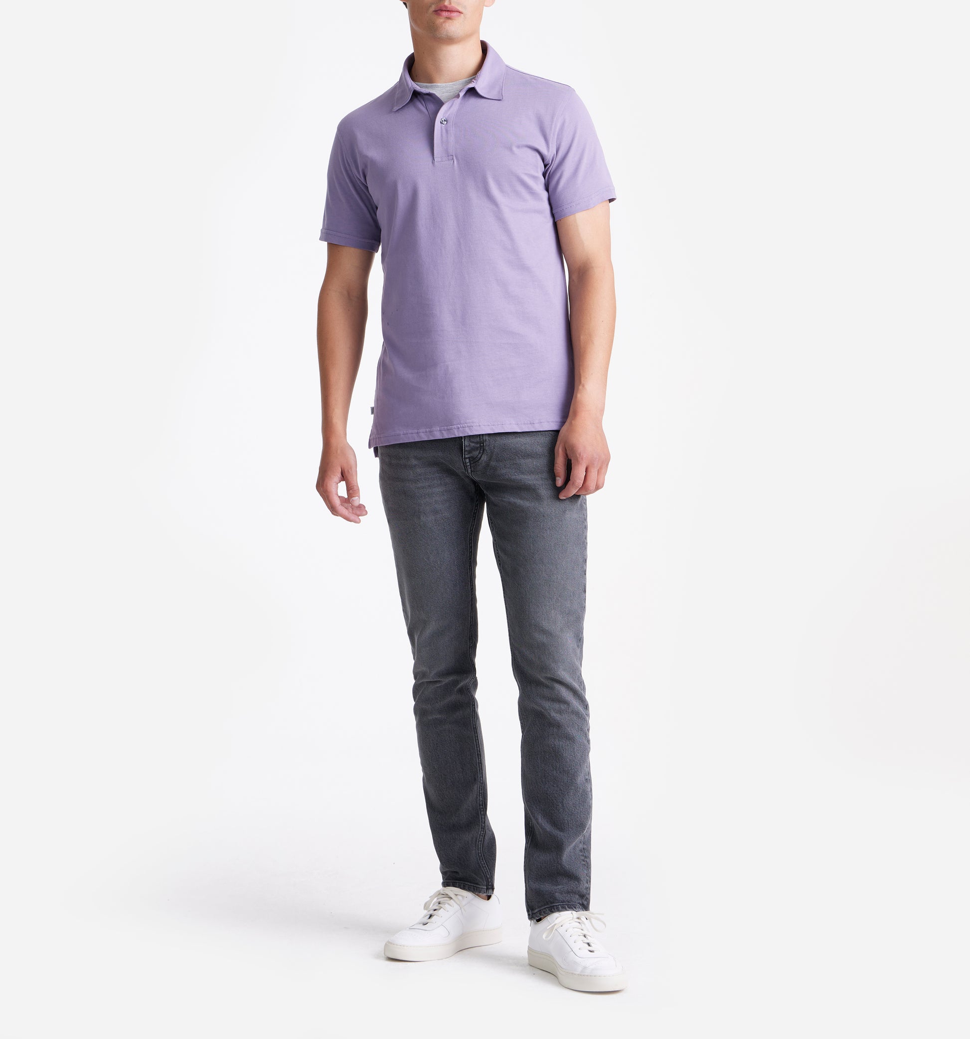 The James - Jersey Cotton Polo In Purple From King Essentials