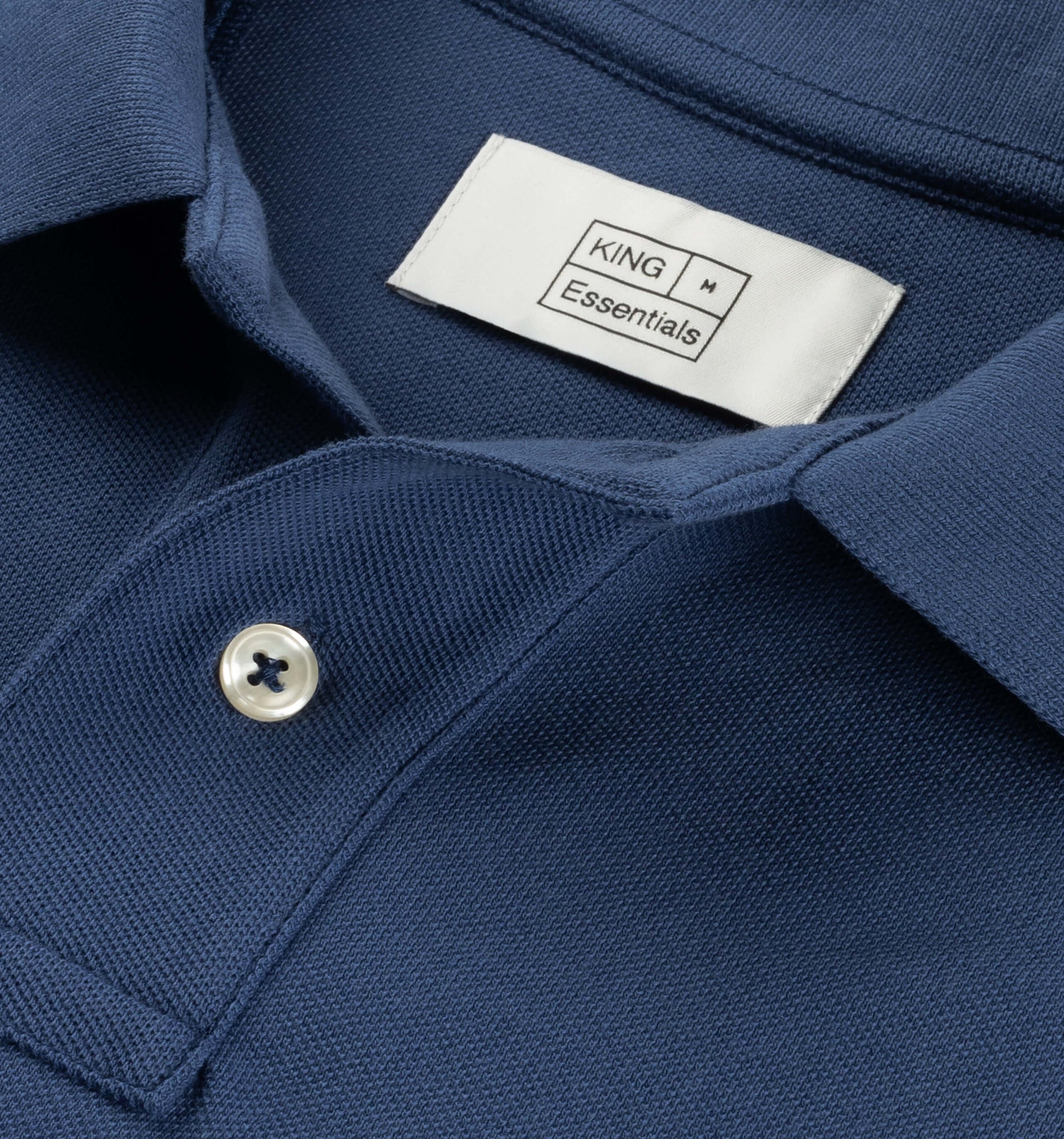 The Rene - Pique Polo In Indigo From King Essentials